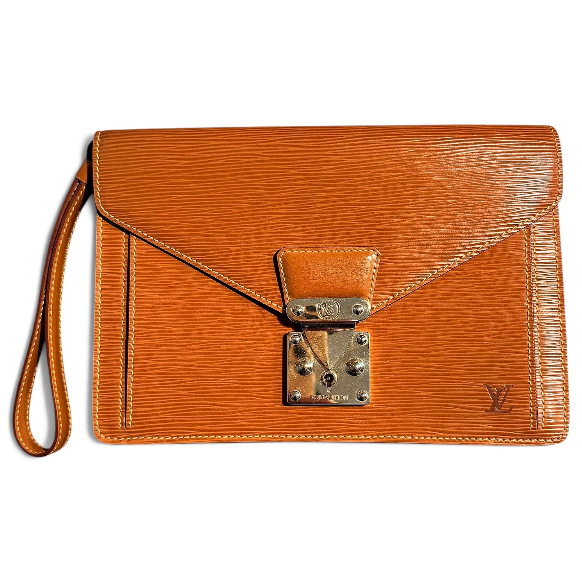 Sellier leather clutch bag