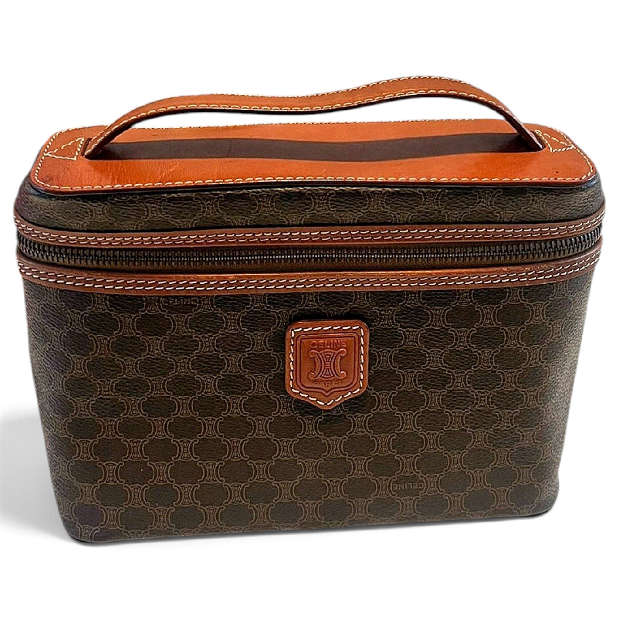 Triomphe Vintage leather clutch bag
