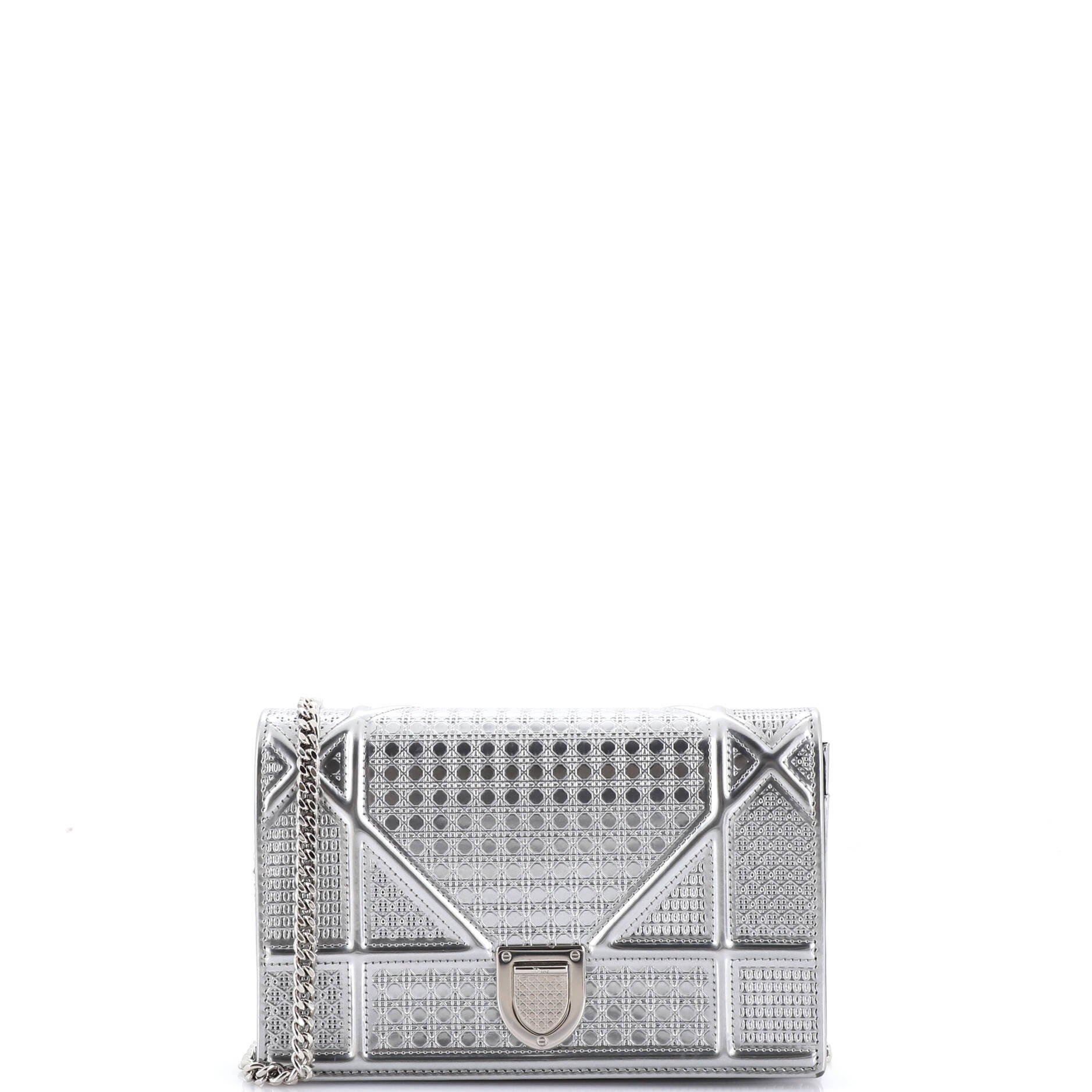 Dior Diorama Wallet on Chain Cannage Embossed Calfskin