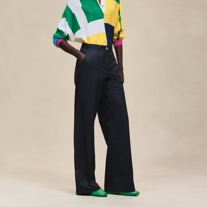 Bleu Noir Loose Fit Pants