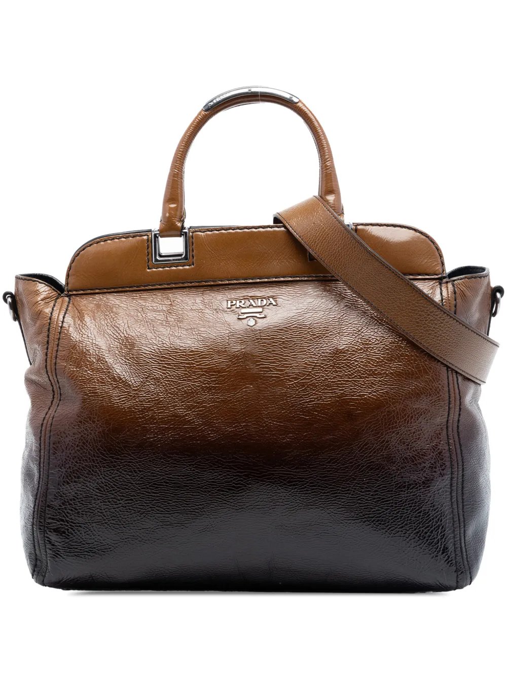 Prada 2013-2026 Sfumato Vernice Naplak Frame satchel