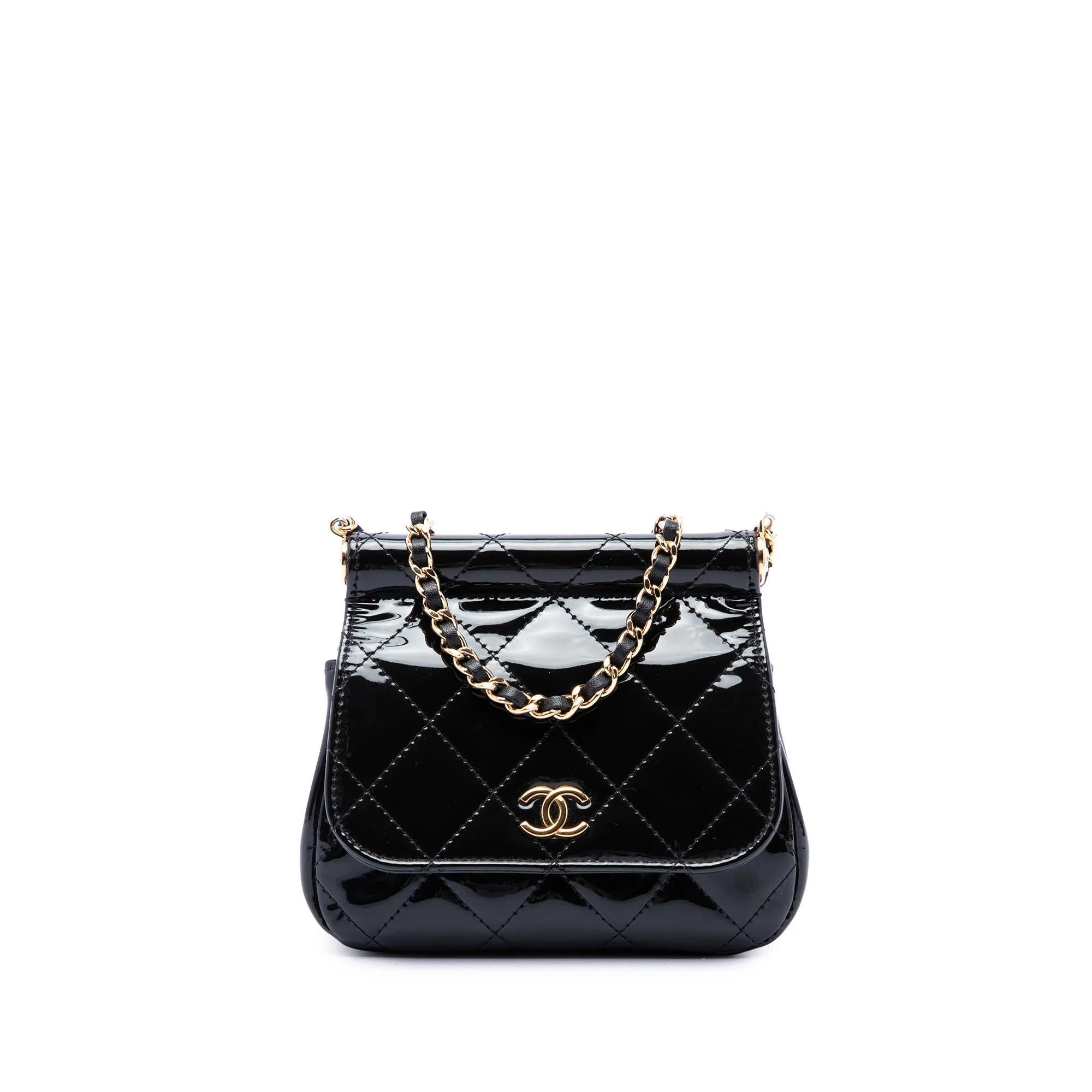 Patent leather handbag