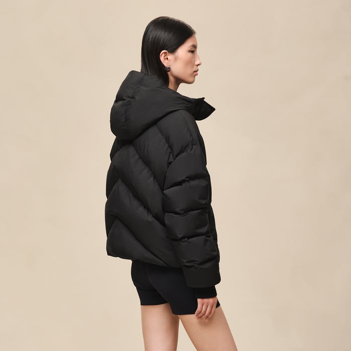 Noir Short Puffer Coat