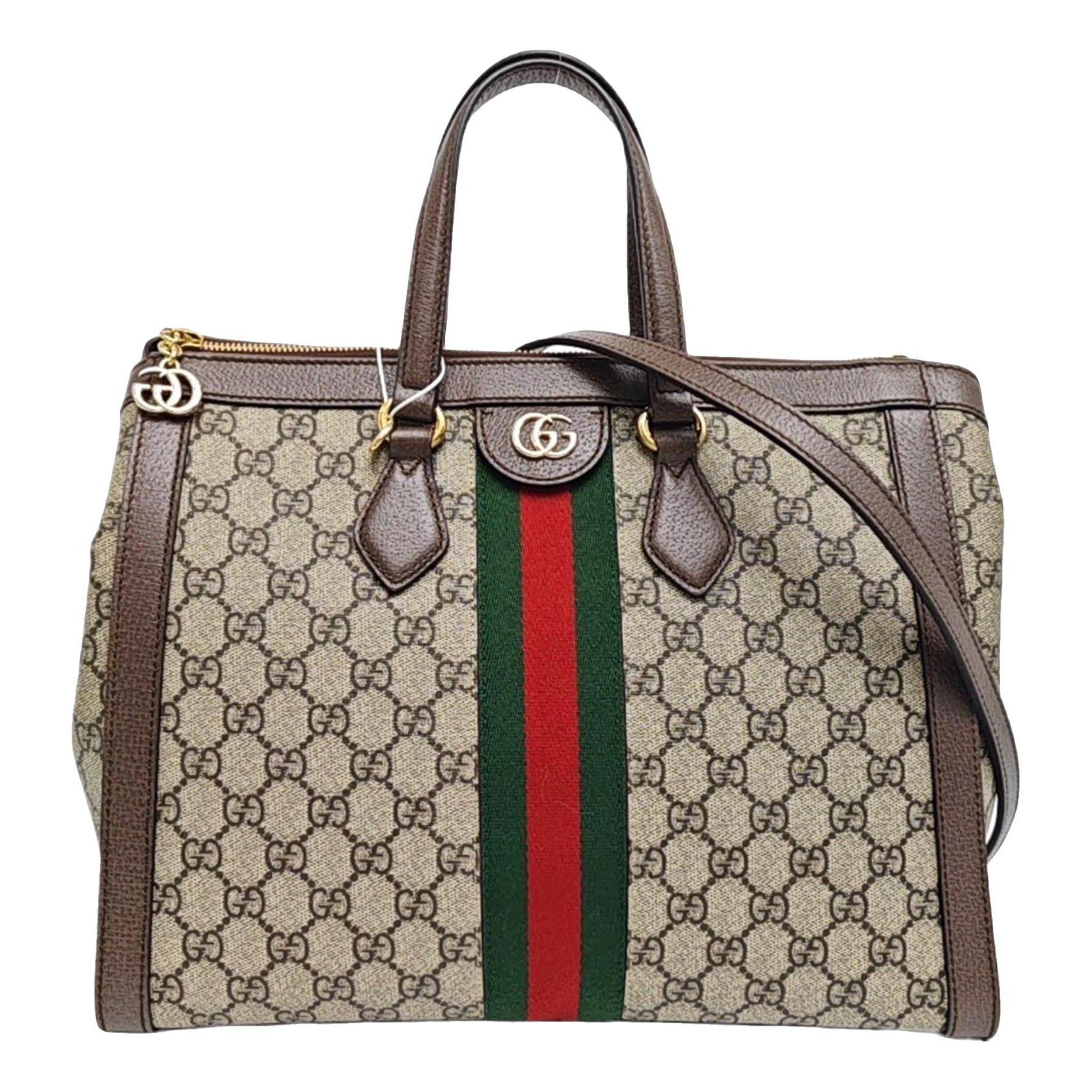 Ophidia Top Handle leather handbag