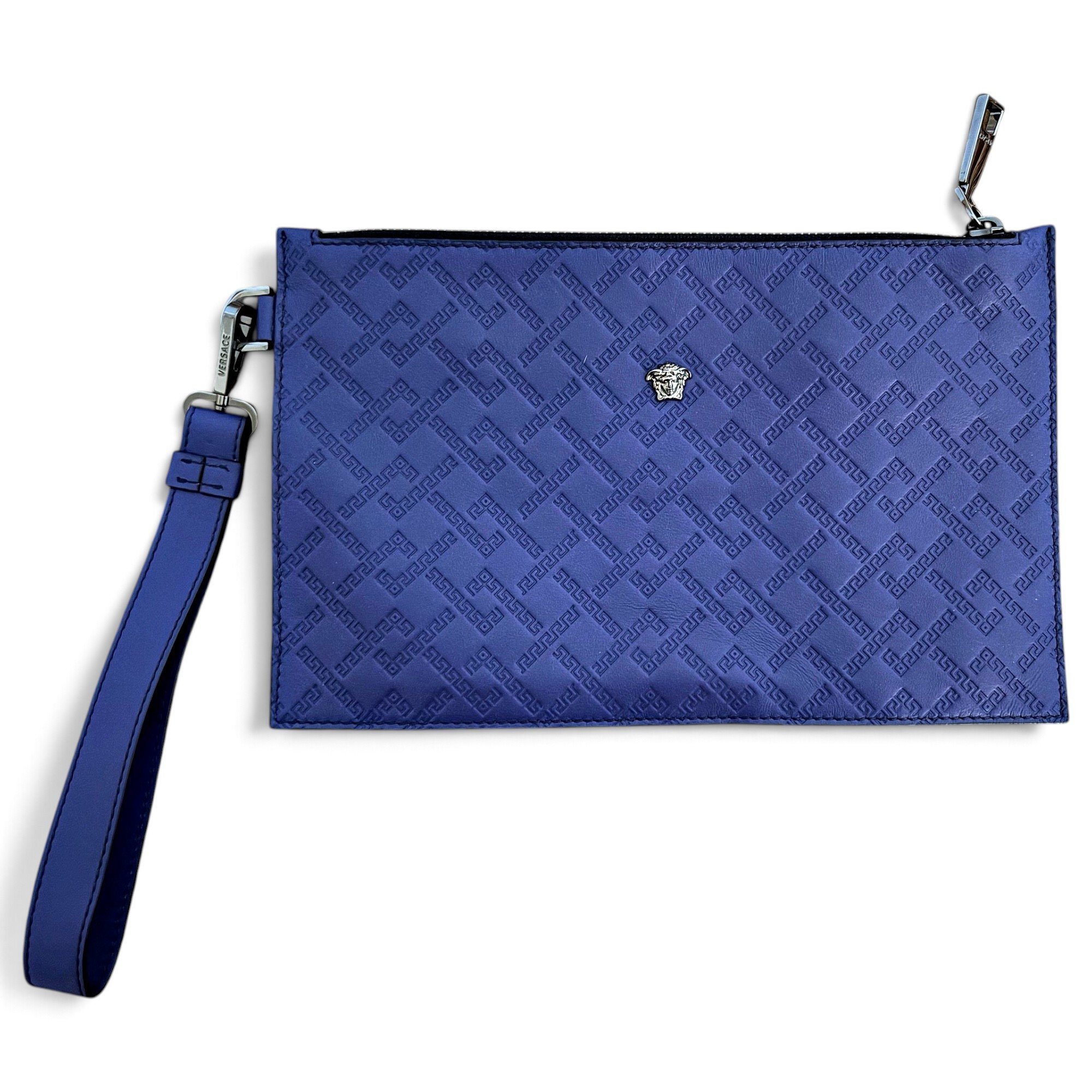 Leather clutch bag