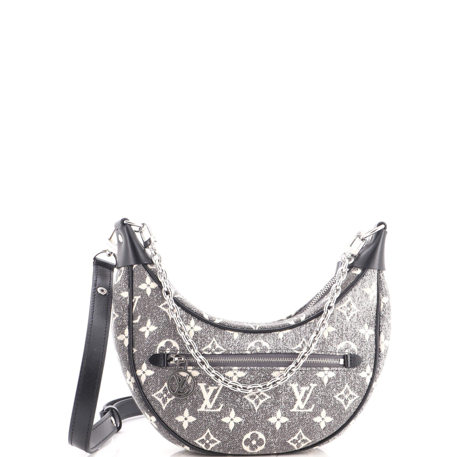 Loop Handbag Monogram Jacquard Denim
