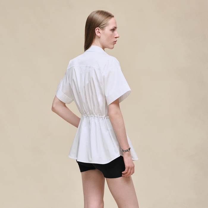 Blanc Drawstring Shirt