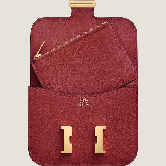 Rouge Grenat Constance Slim Wallet
