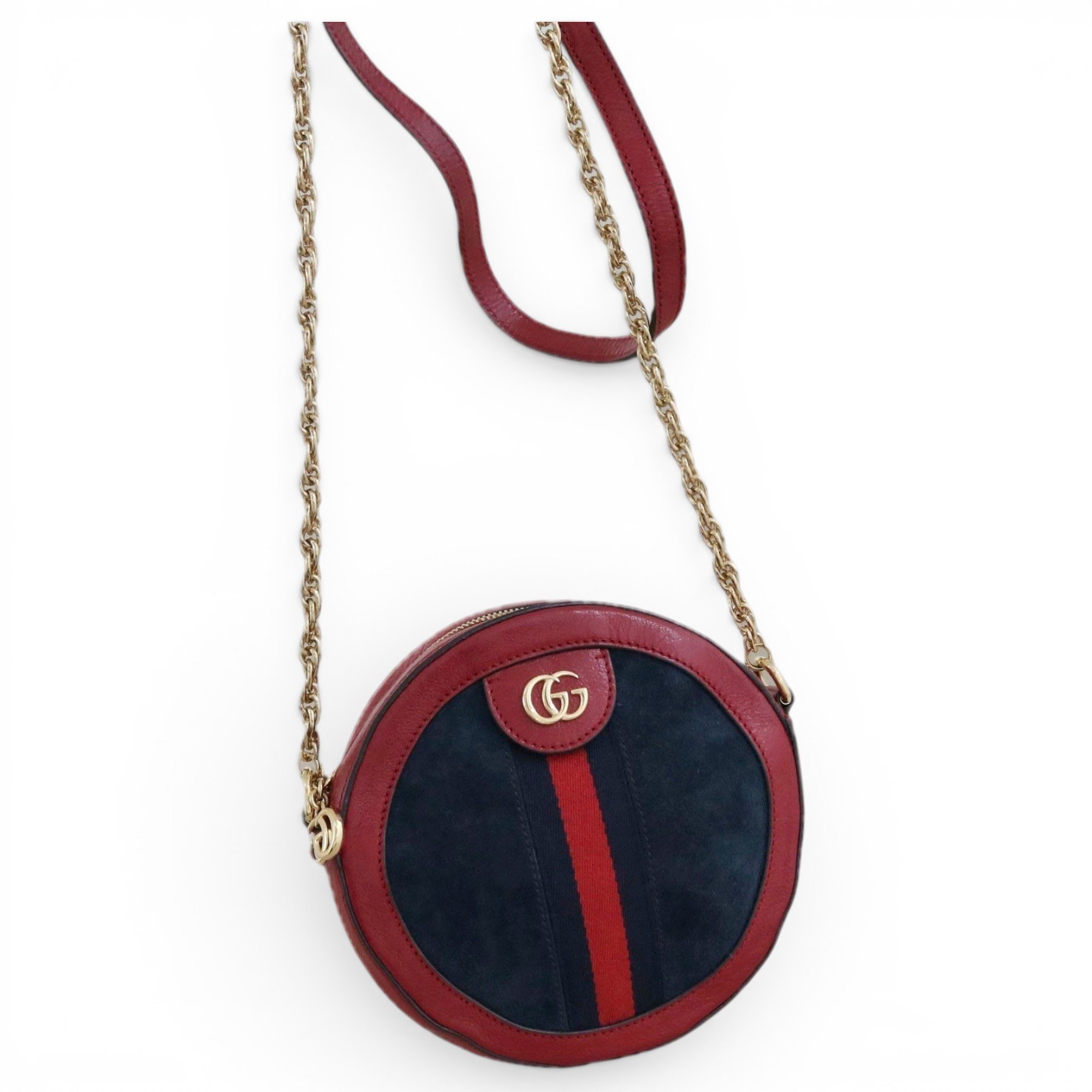 Ophidia Round leather handbag