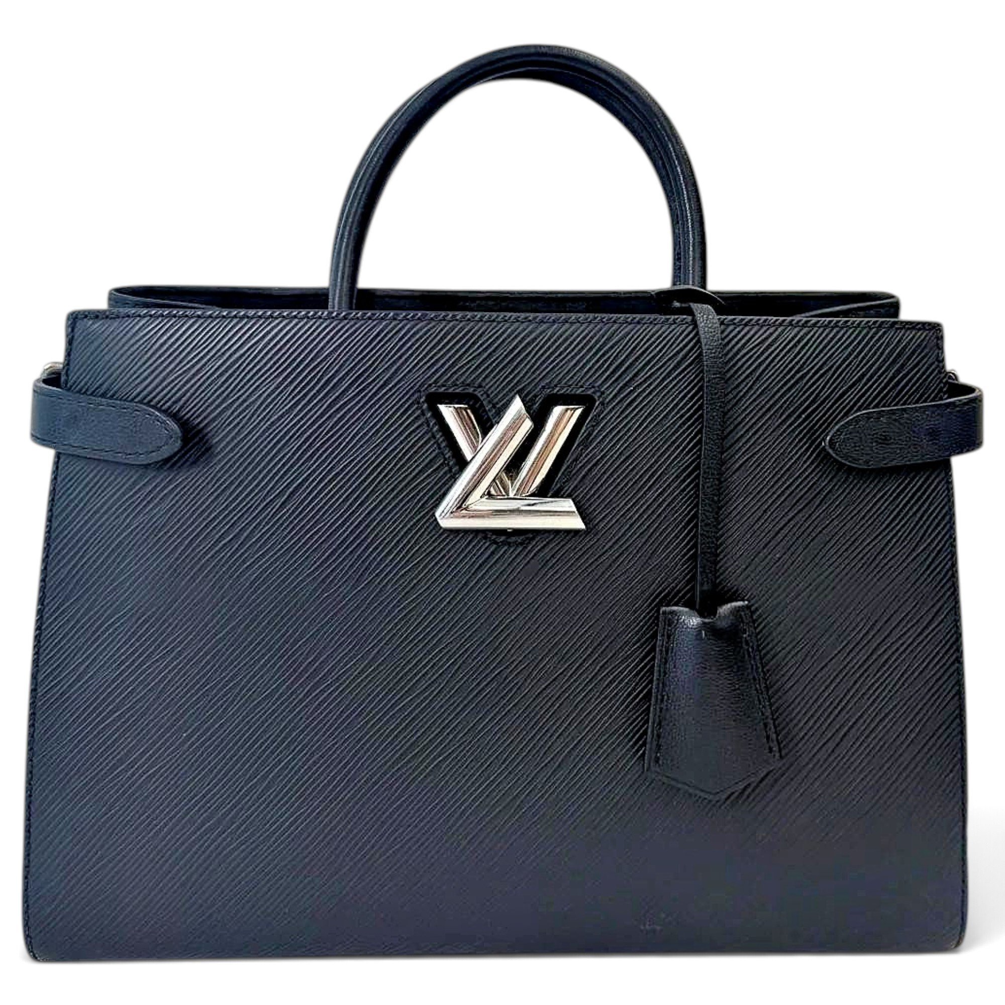 Twist leather tote