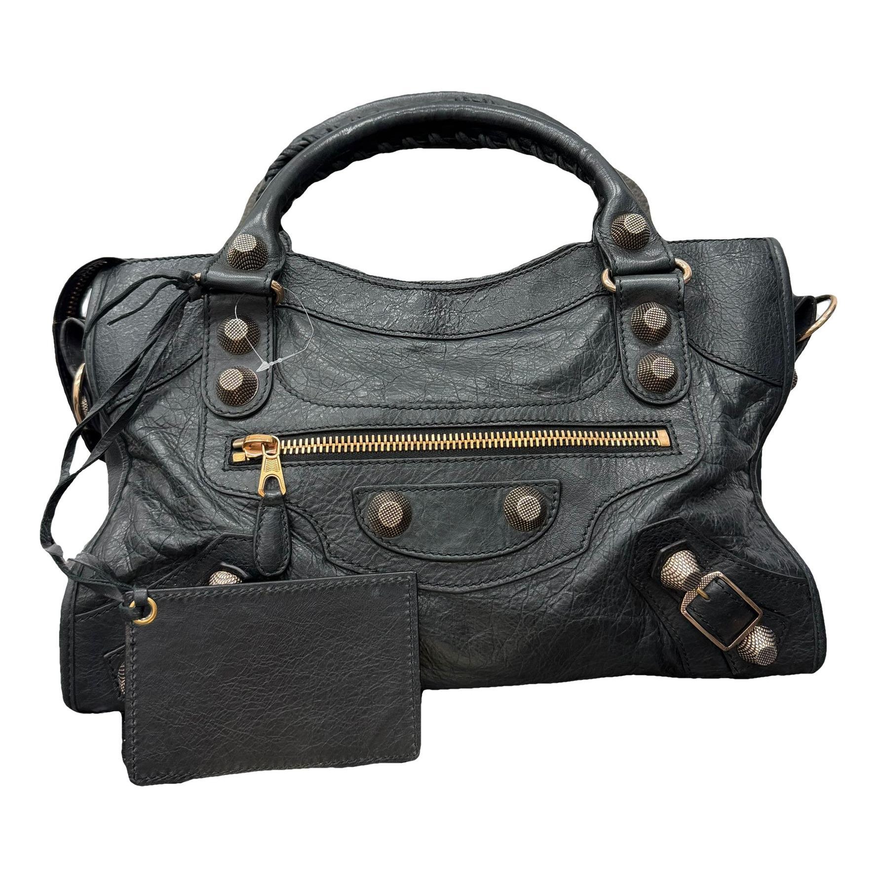 Classic Metalic leather handbag