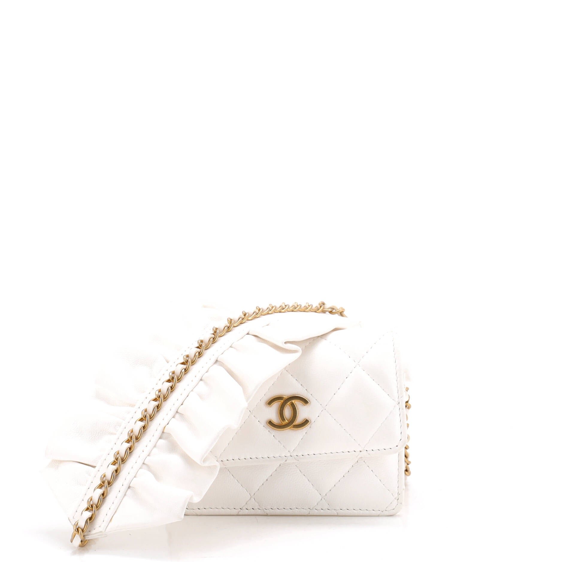 Romance Clutch With Chain Quilted Lambskin Mini