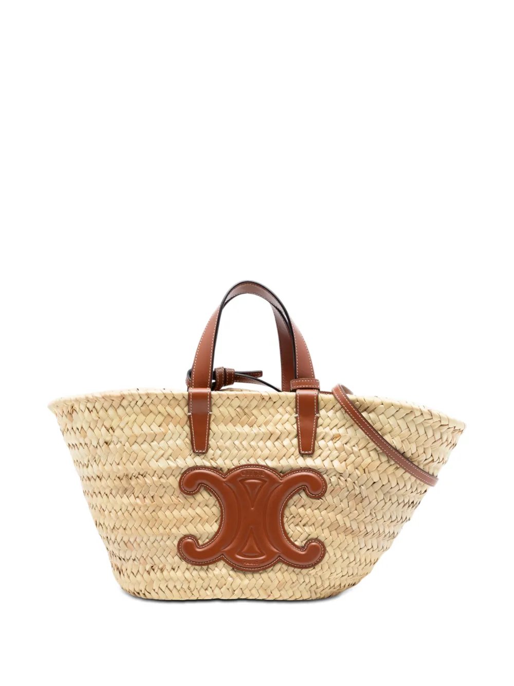 2021 Teen Raffia Cuir Triomphe Classic Panier Tote satchel