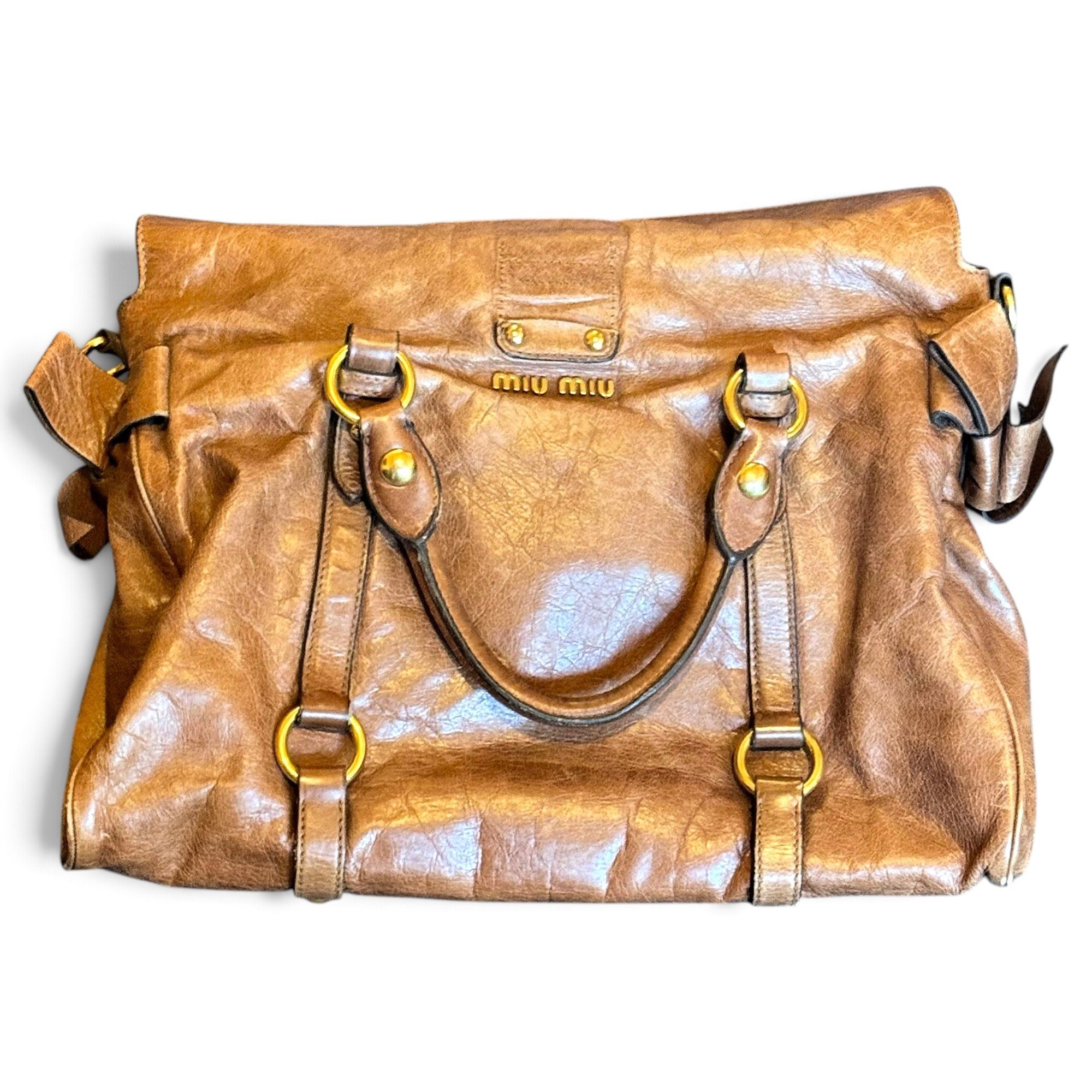 Bow bag leather crossbody bag