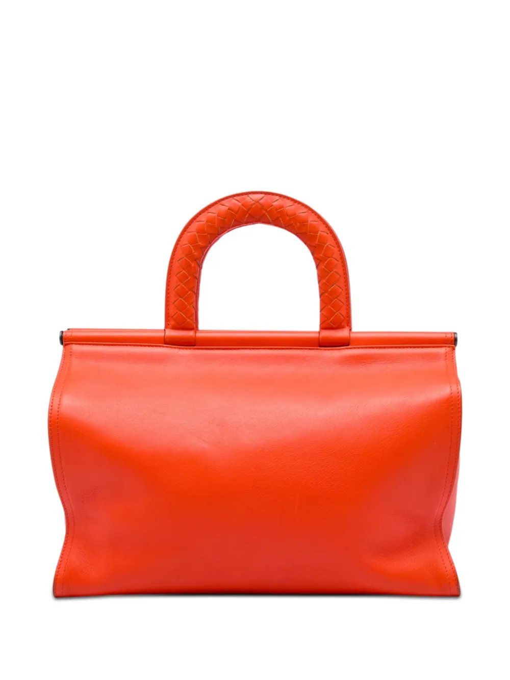 2012-2026 Leather Intrecciato Frame Top Handle Bag handbag