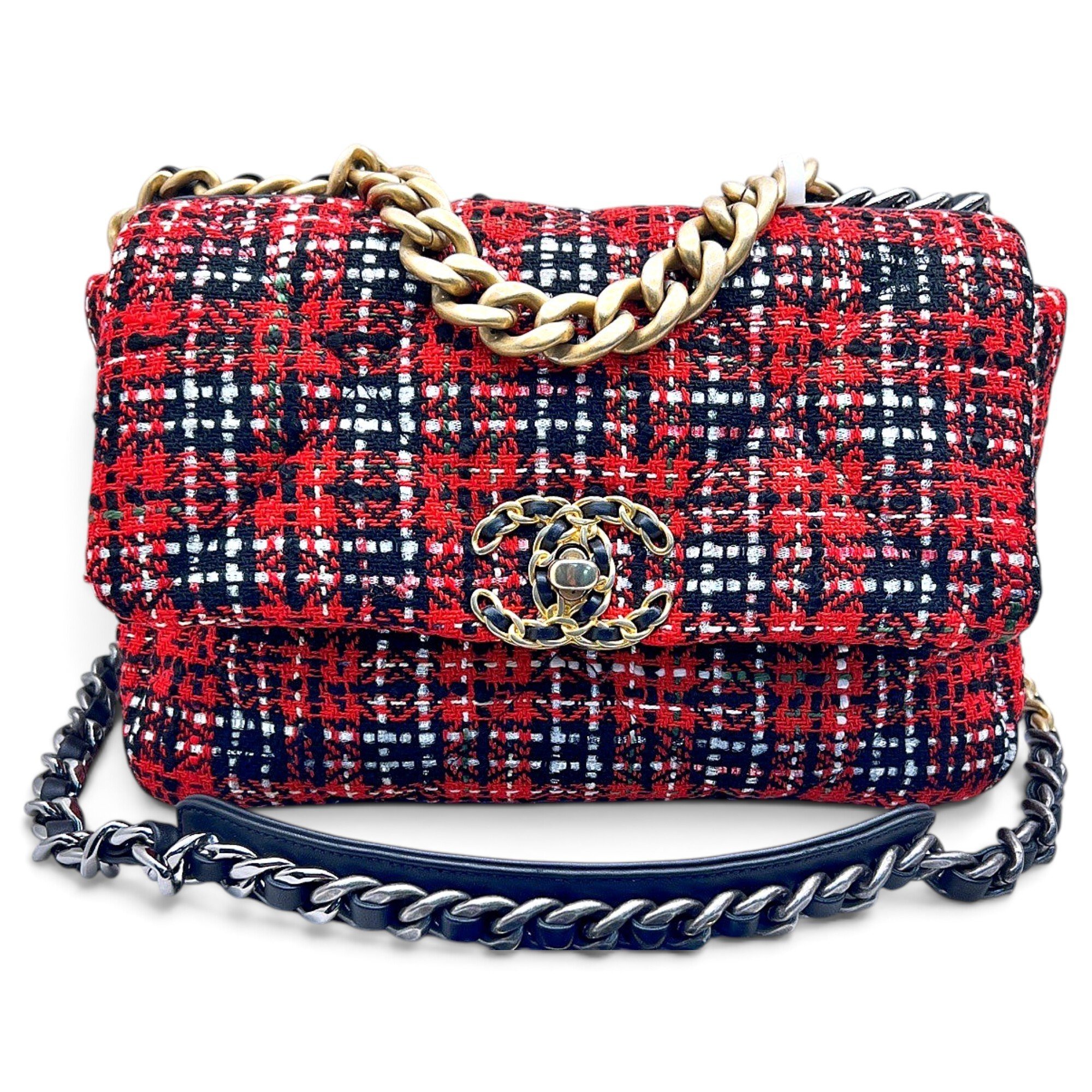 Chanel 19 tweed handbag