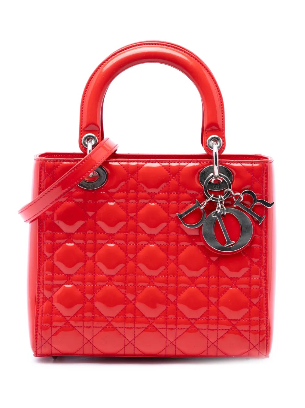 2012 Medium Patent Cannage Lady Dior satchel