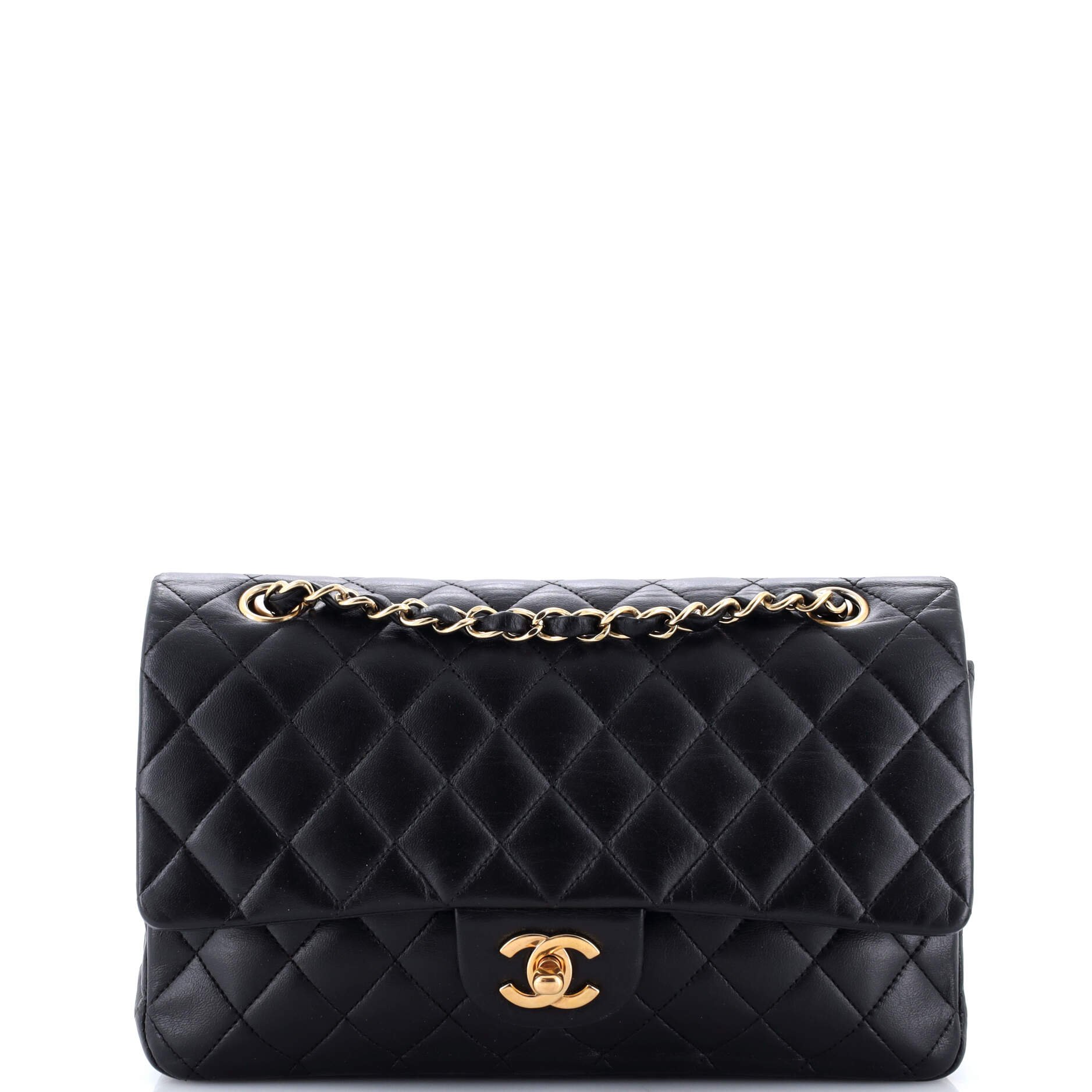 Vintage Classic Double Flap Bag Quilted Lambskin Medium