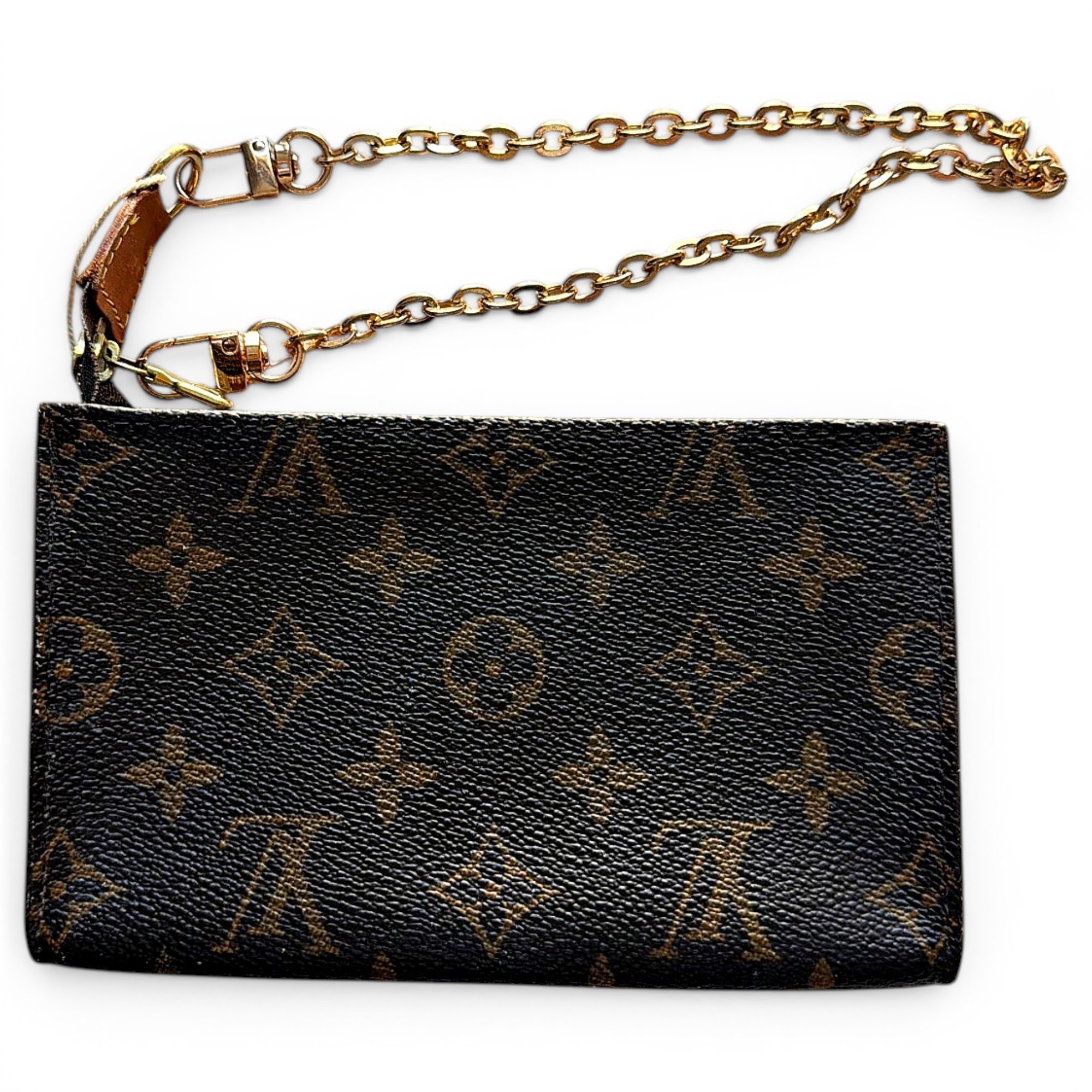 Leather clutch bag