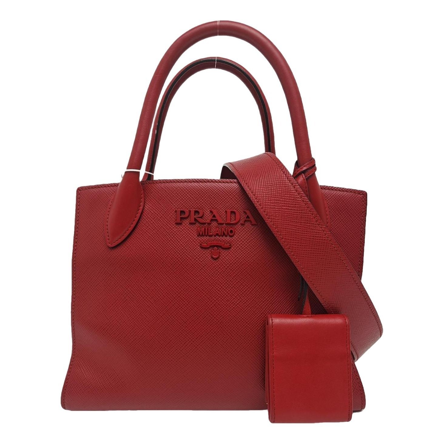 Monochrome leather handbag