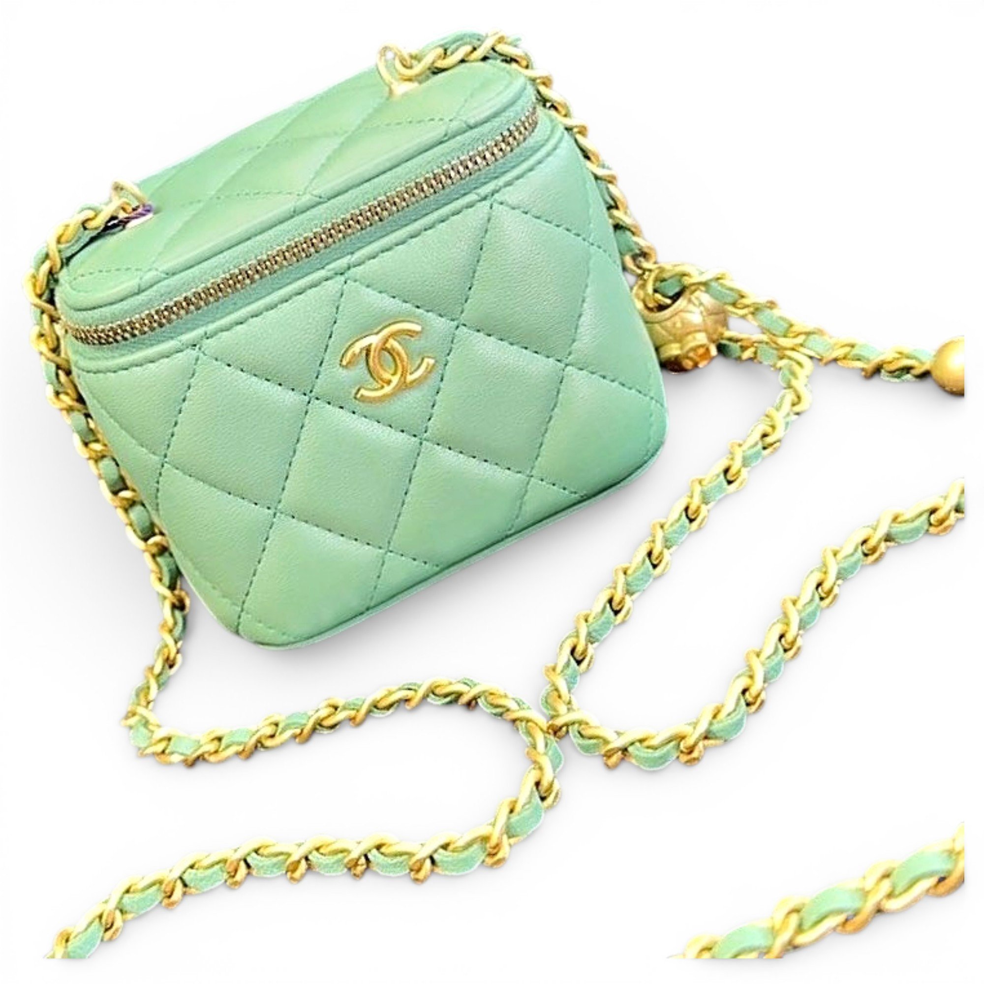Trendy CC Vanity leather handbag