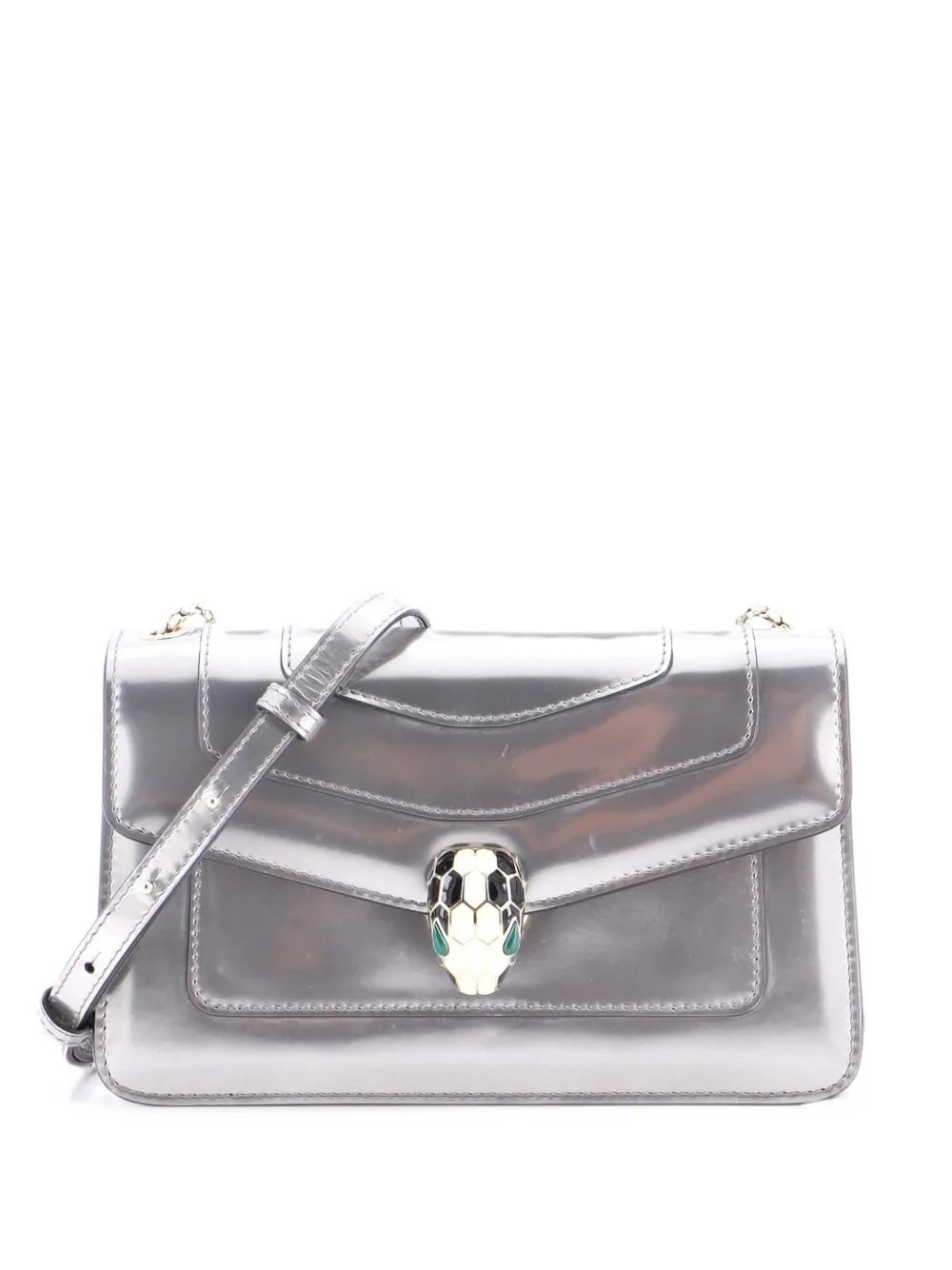 Serpenti Forever Metallic Leather Small shoulder bag
