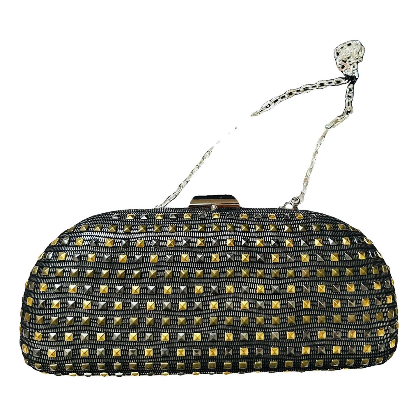 Leather clutch bag