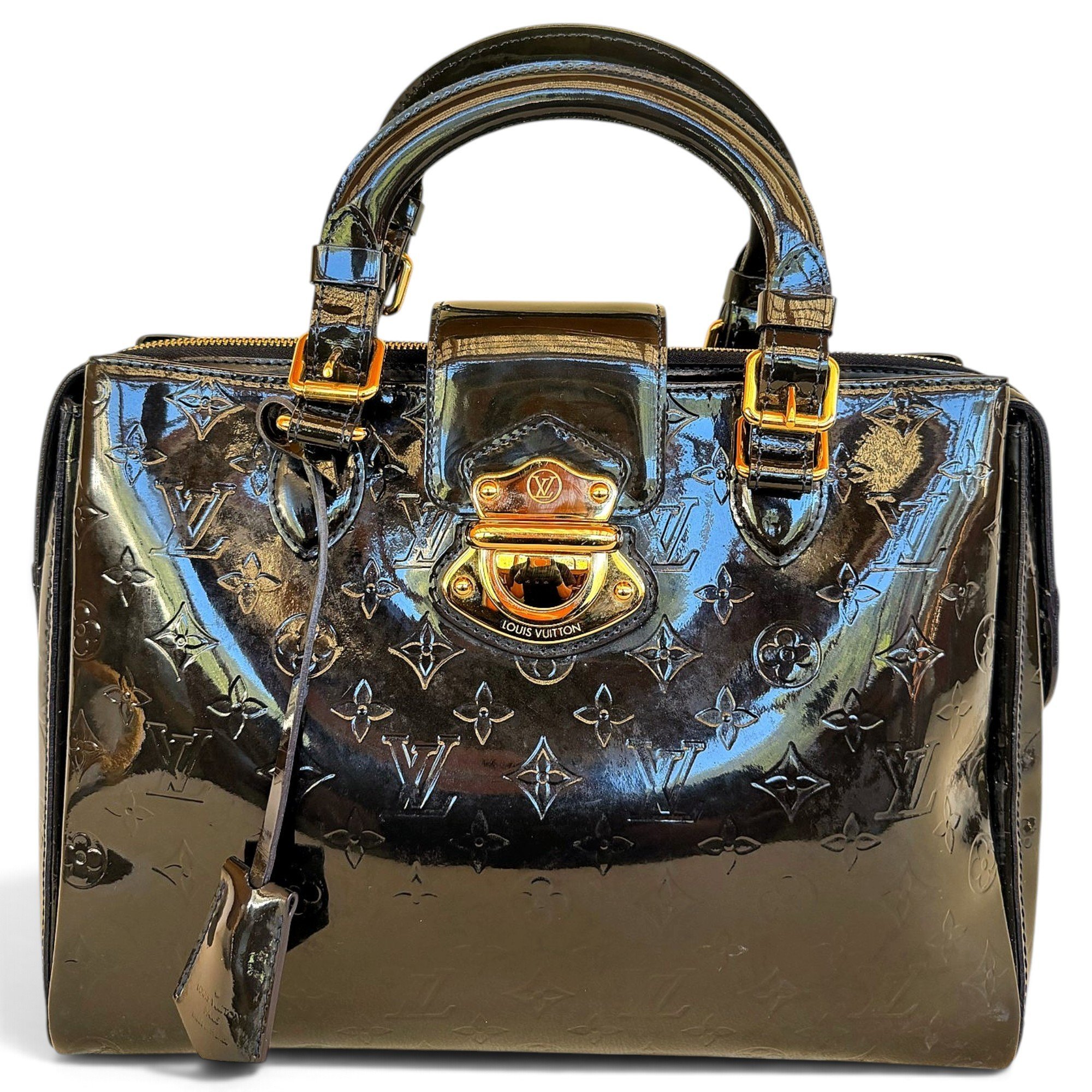 Bellevue patent leather handbag