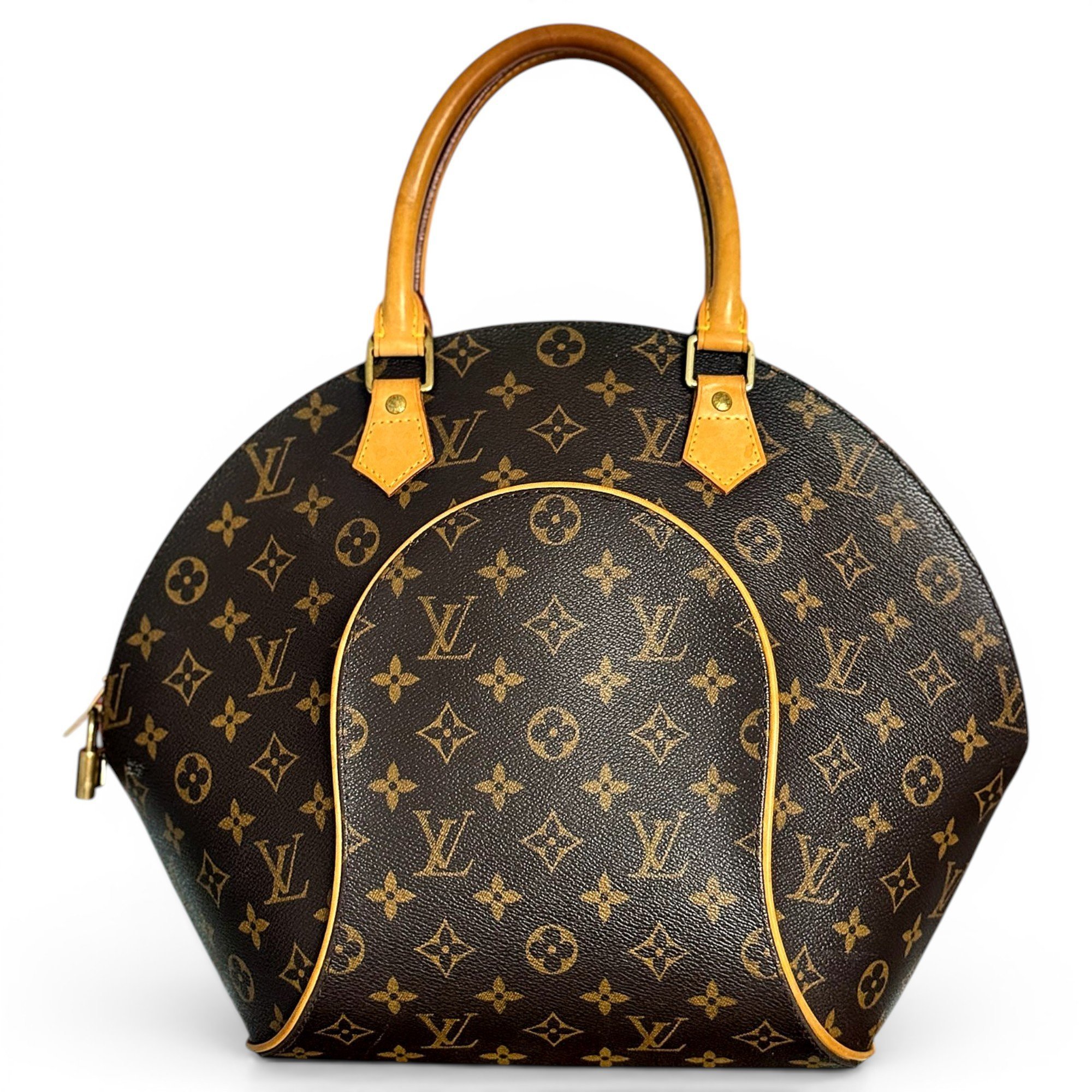 Ellipse leather handbag
