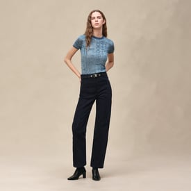 "Cahier du Colporteur" short-sleeve sweater