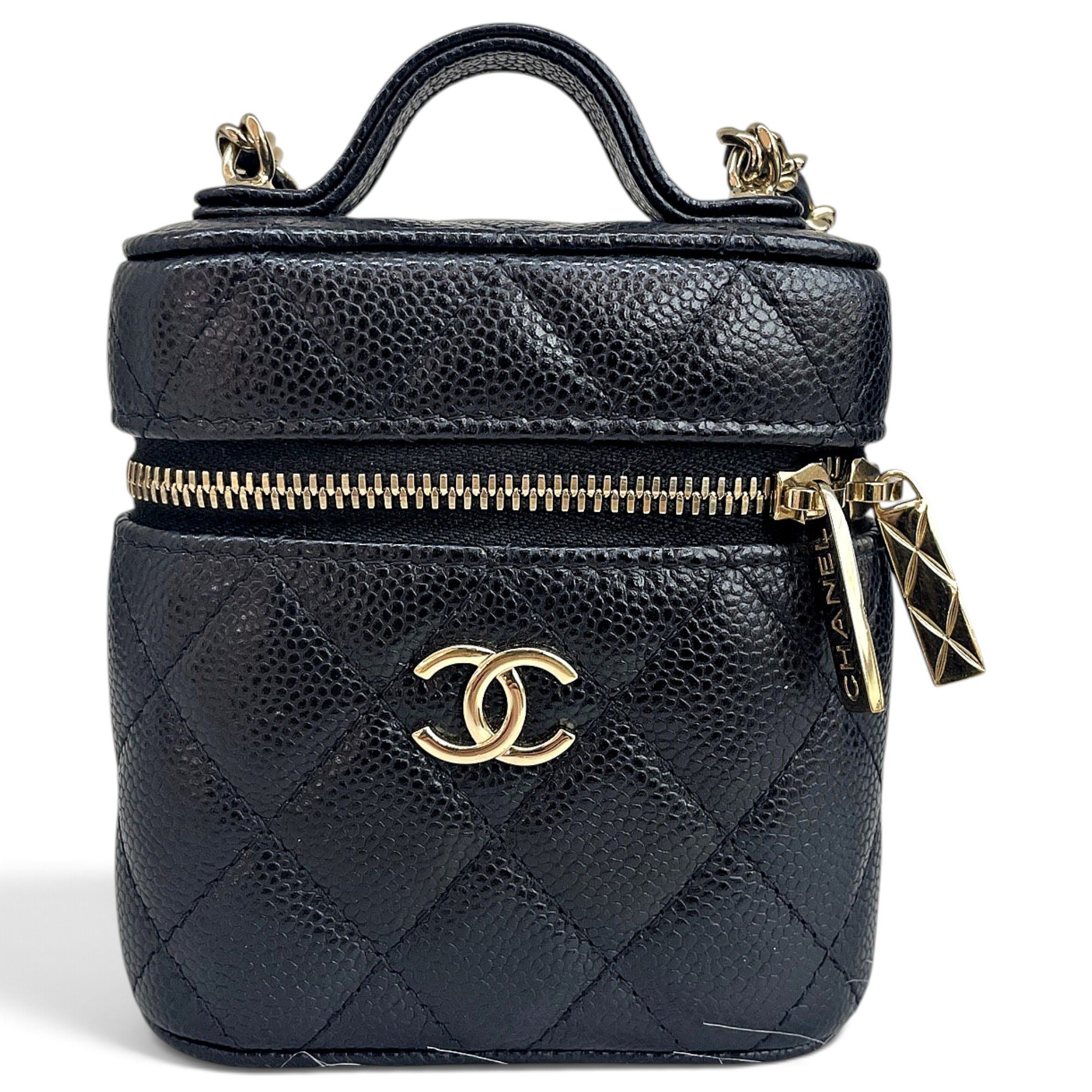 Vanity leather handbag