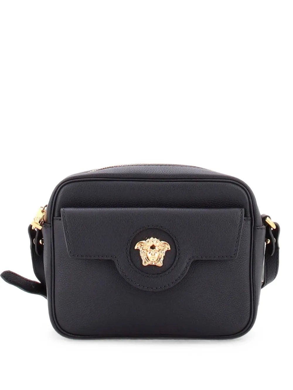 La Medusa Flap Pocket Camera Bag Leather Small crossbody bag