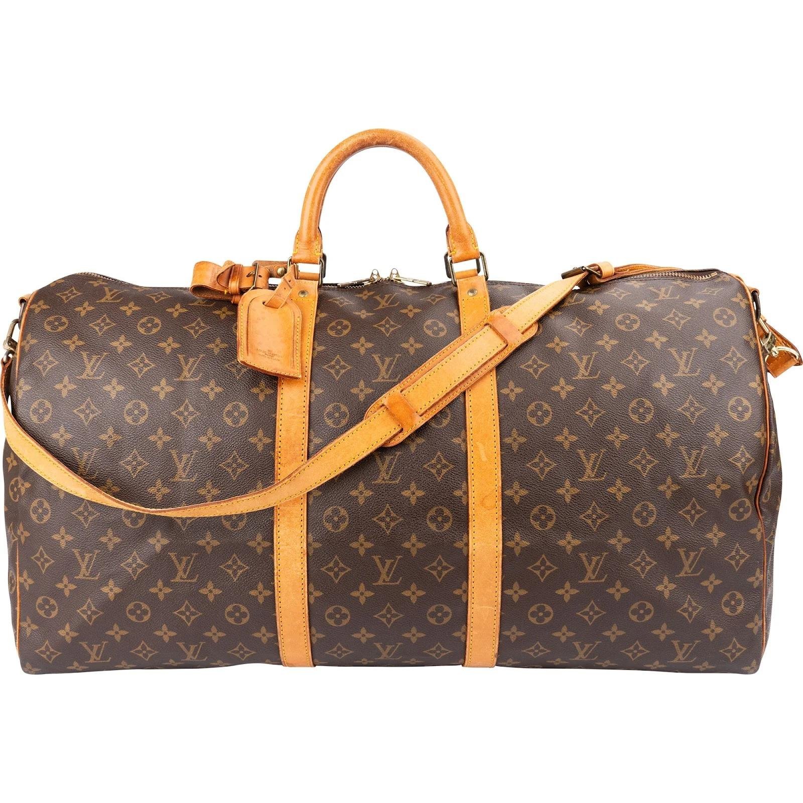 Keepall leather travel bag
