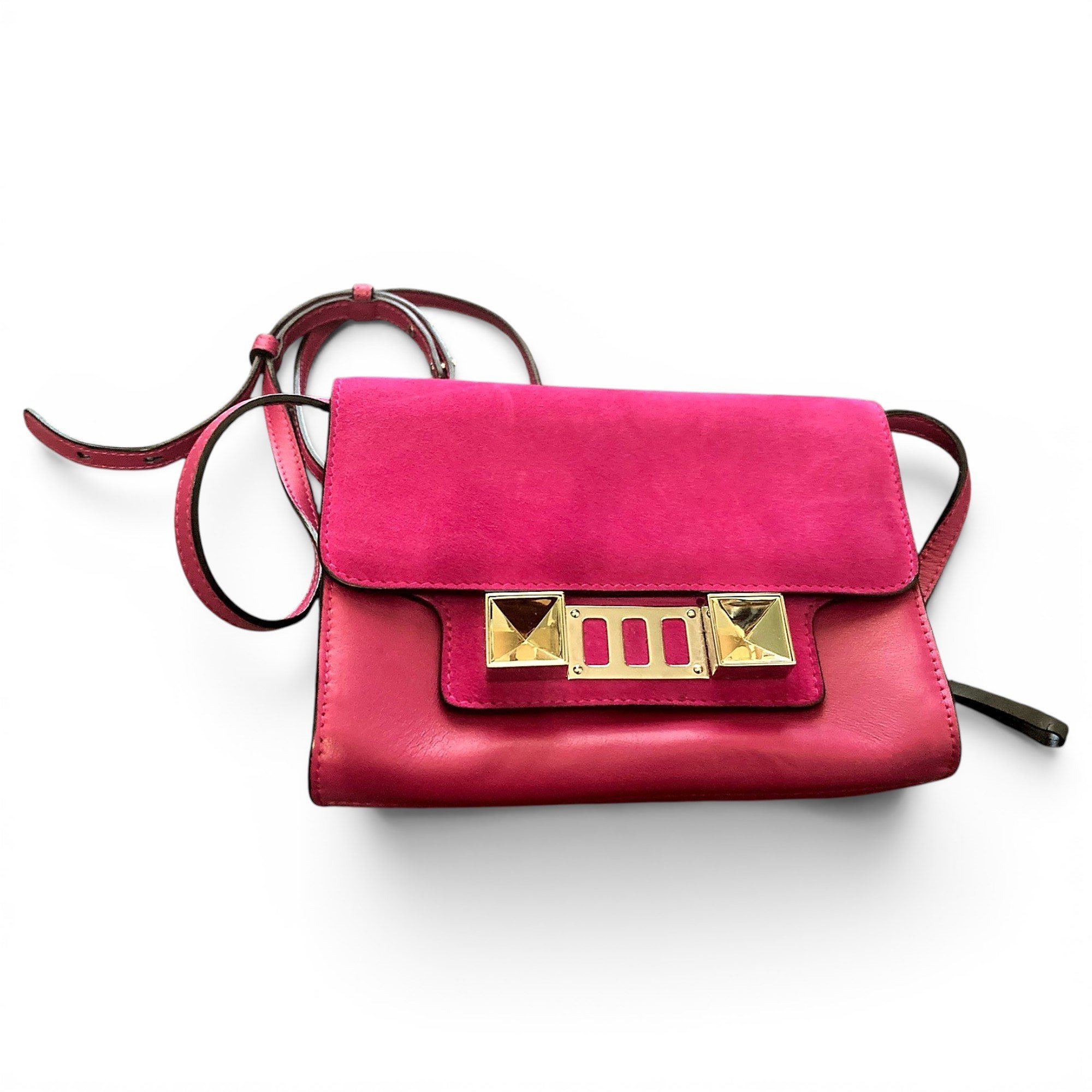 Leather clutch bag
