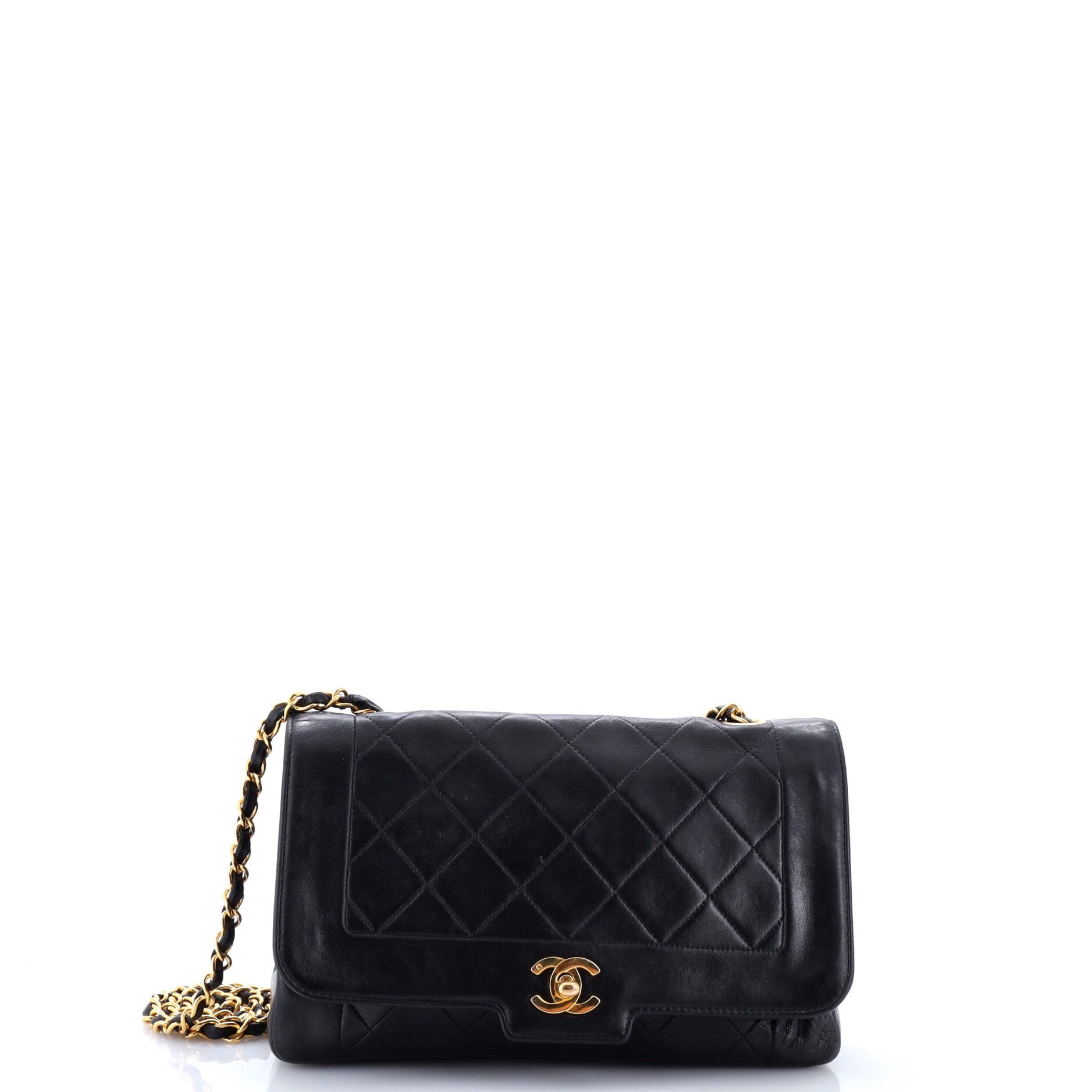 Vintage CC Chain Flap Bag Quilted Lambskin Small