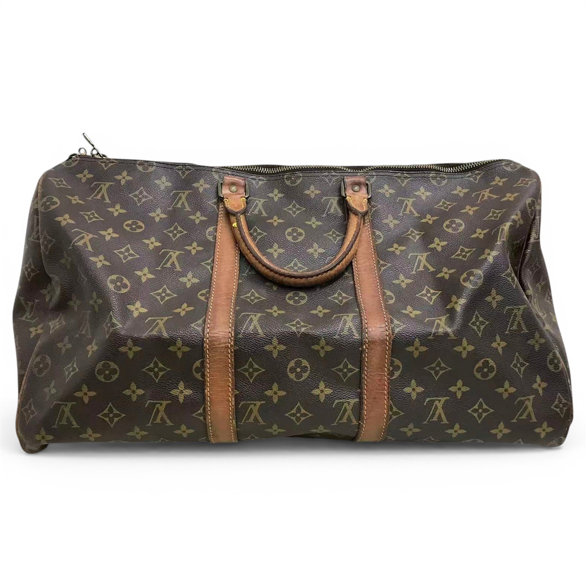 Keepall leather travel bag