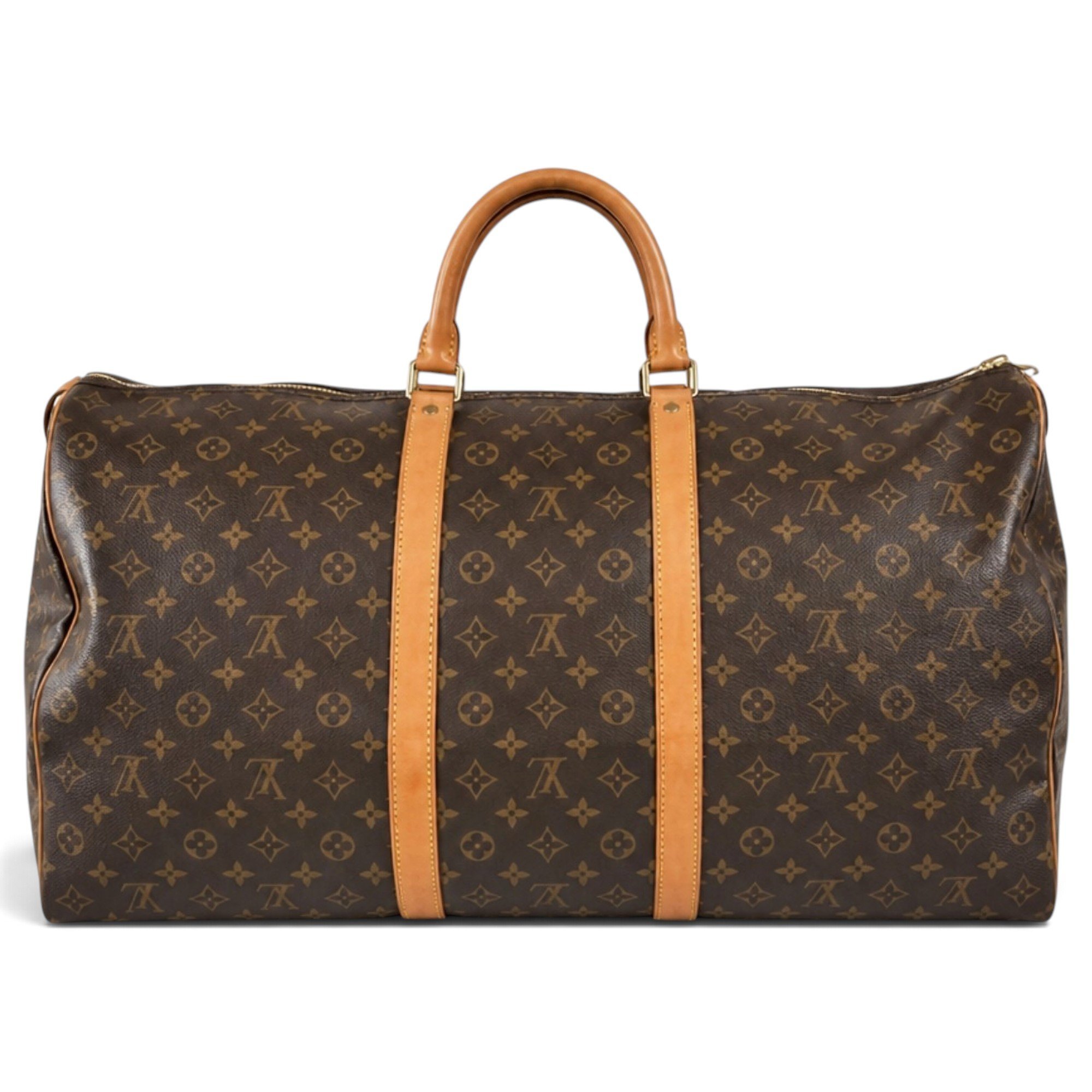 Keepall leather travel bag