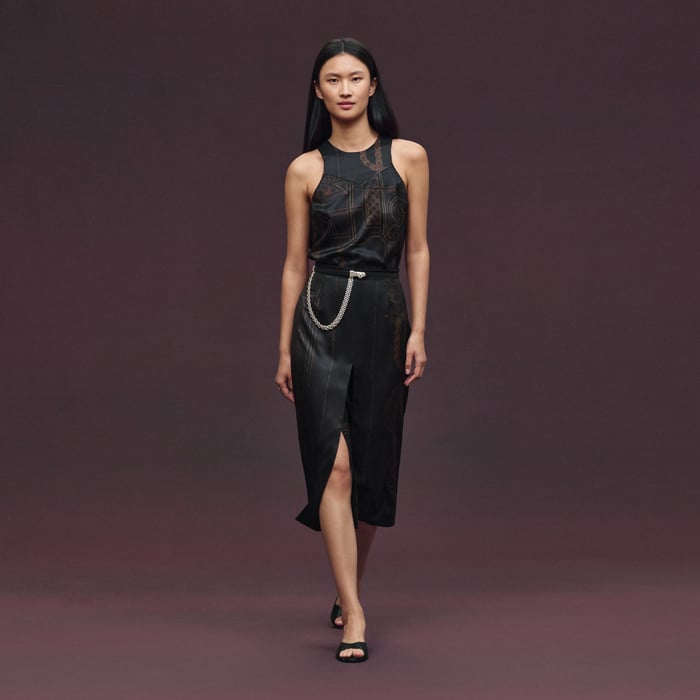 Noir "l'Enseigne Du Sellier" Long Skirt
