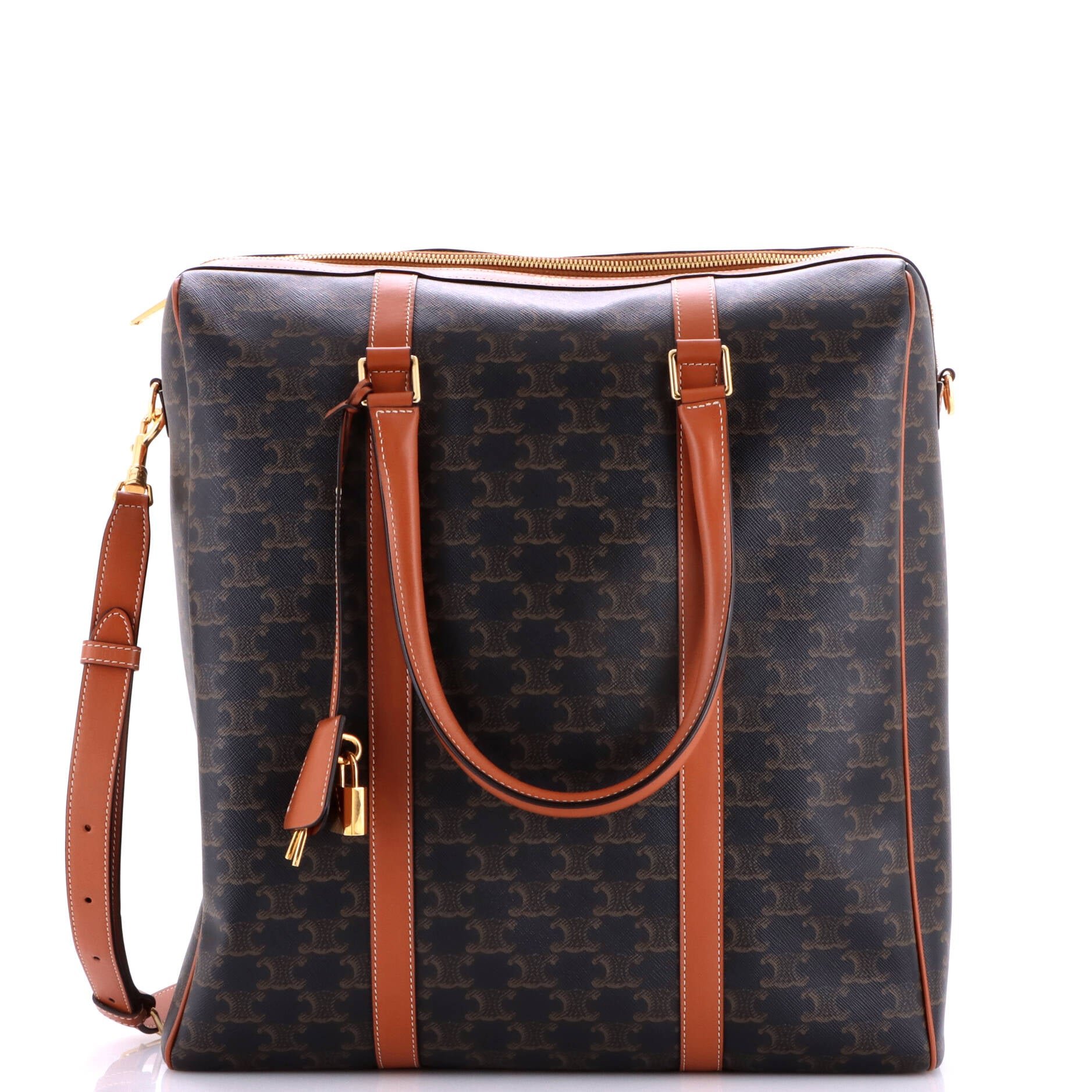 Boston Bag Triomphe Coated Canvas Vertical