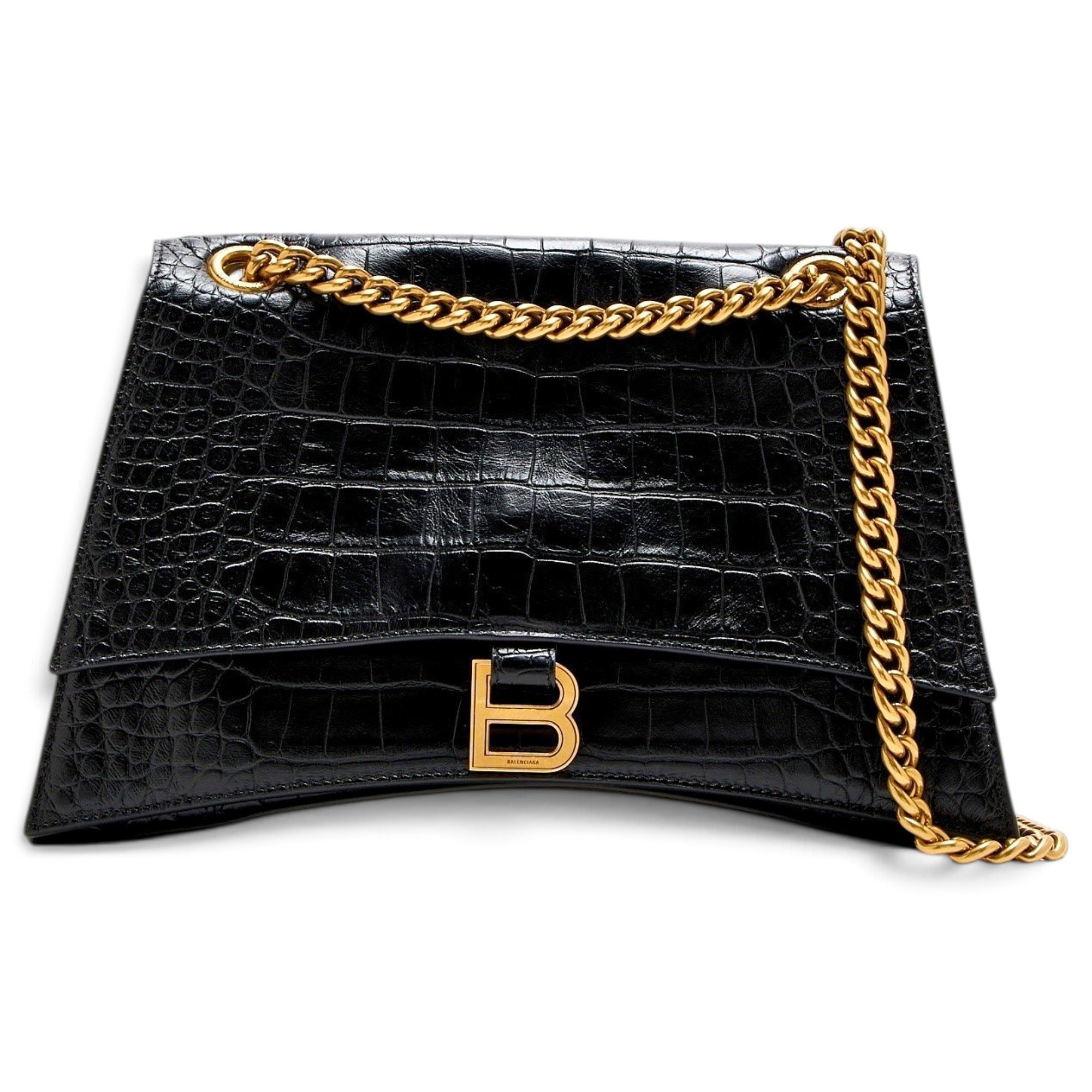 Crush leather handbag