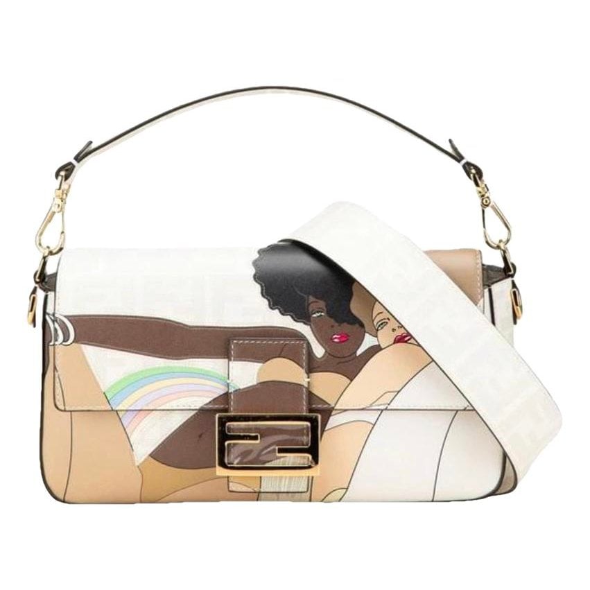 Baguette leather handbag