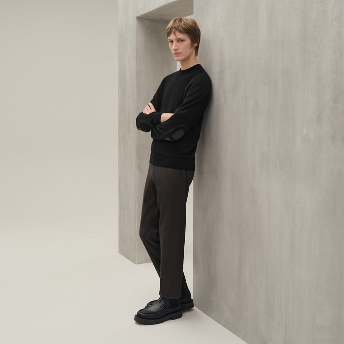 Noir Cashmere "Maillon Chaine d'Ancre" Crewneck Sweater