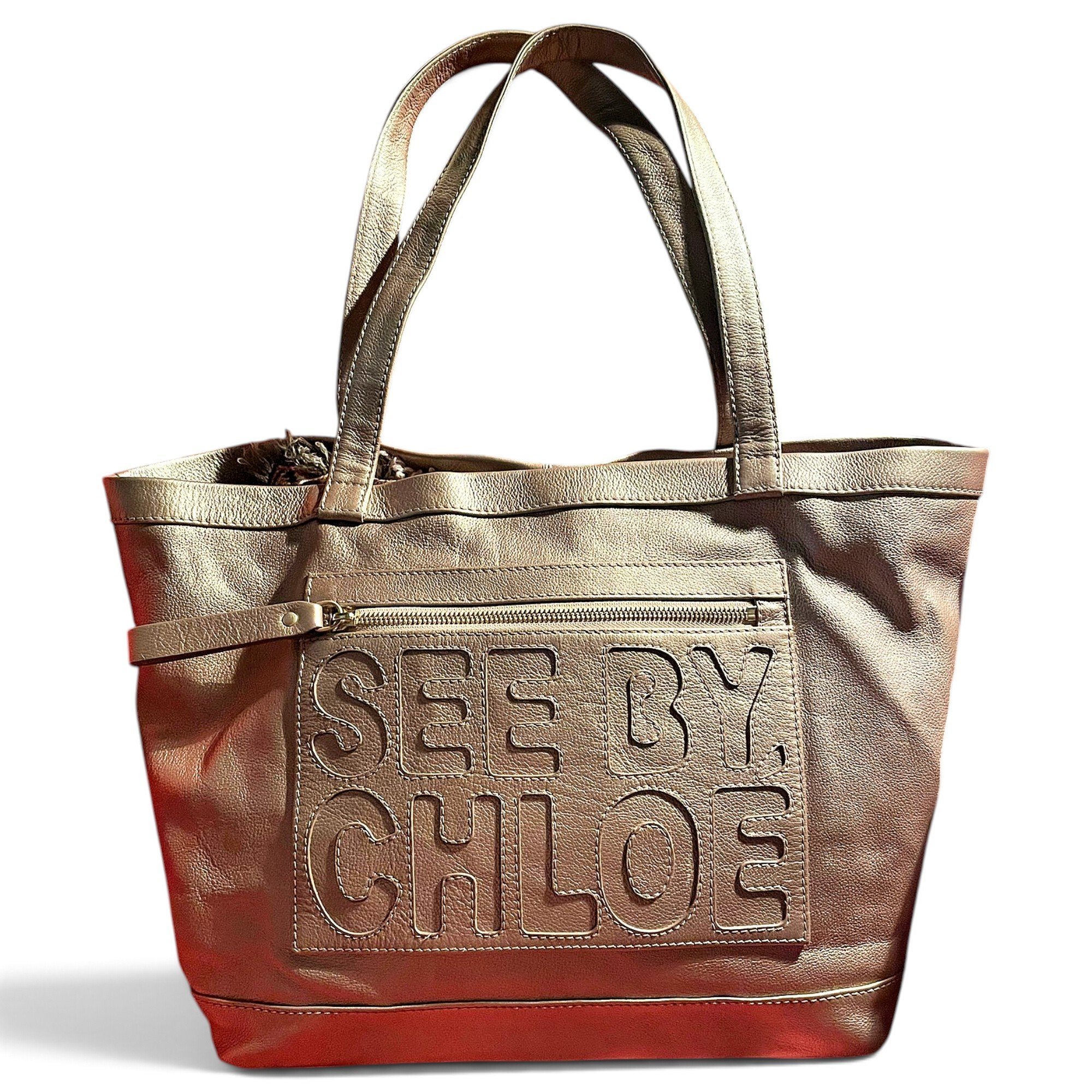 Leather tote