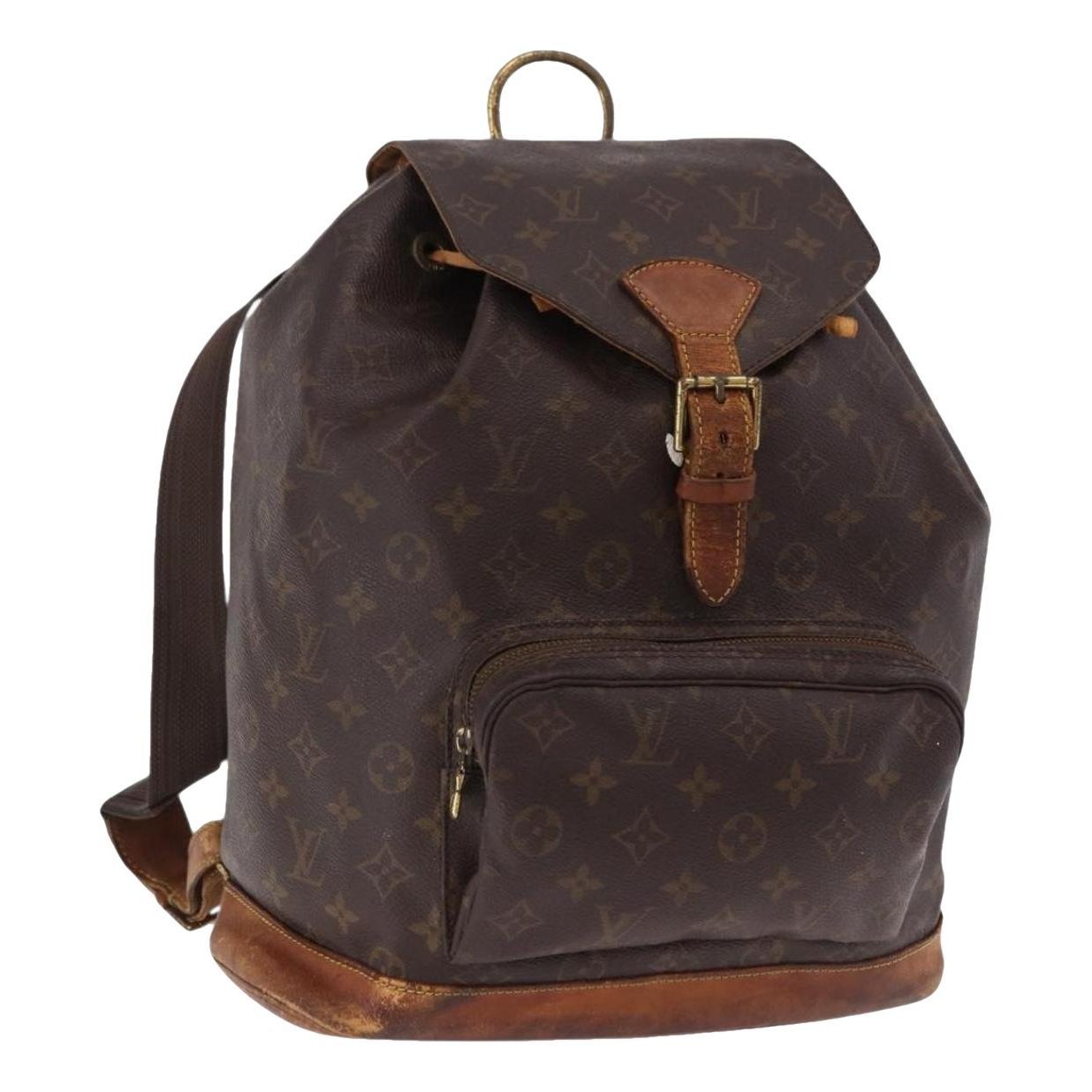 Montsouris Vintage leather backpack