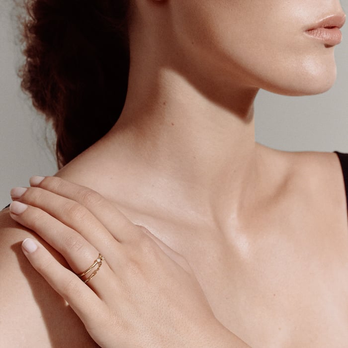 Sans Coloris Chaine d'Ancre Chaos Nano Ring