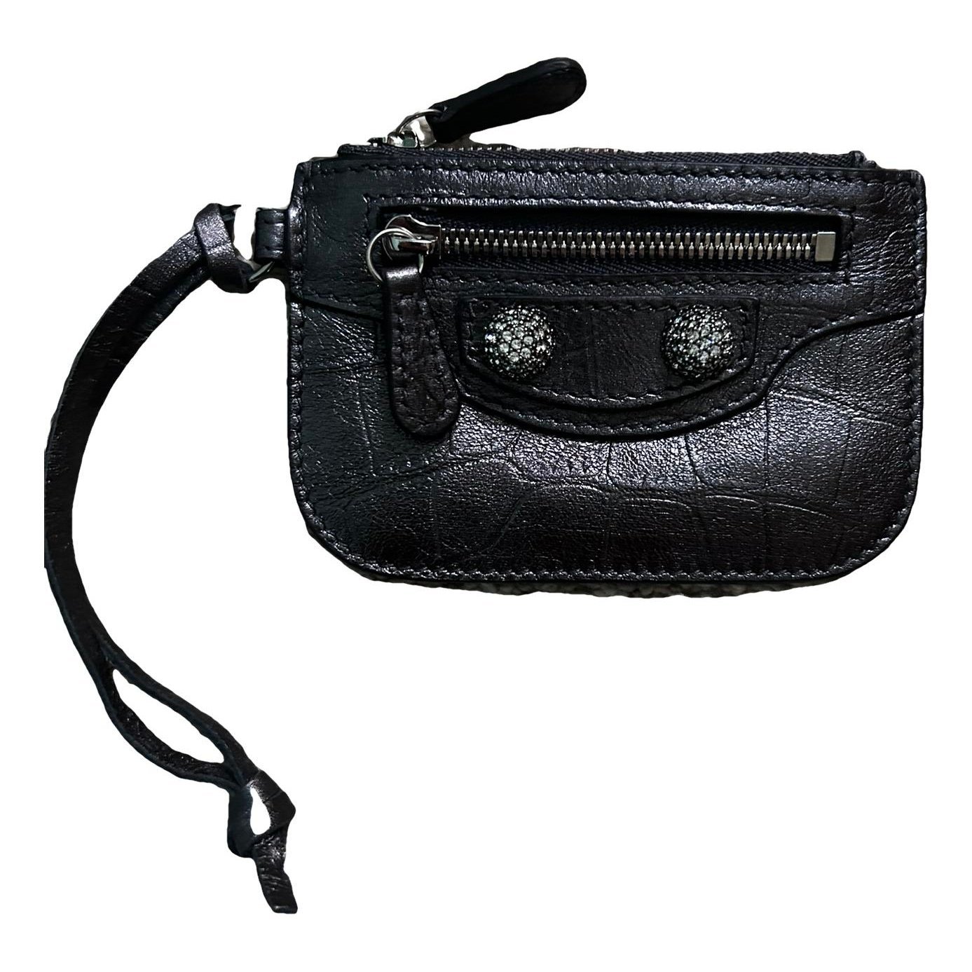 Leather clutch bag