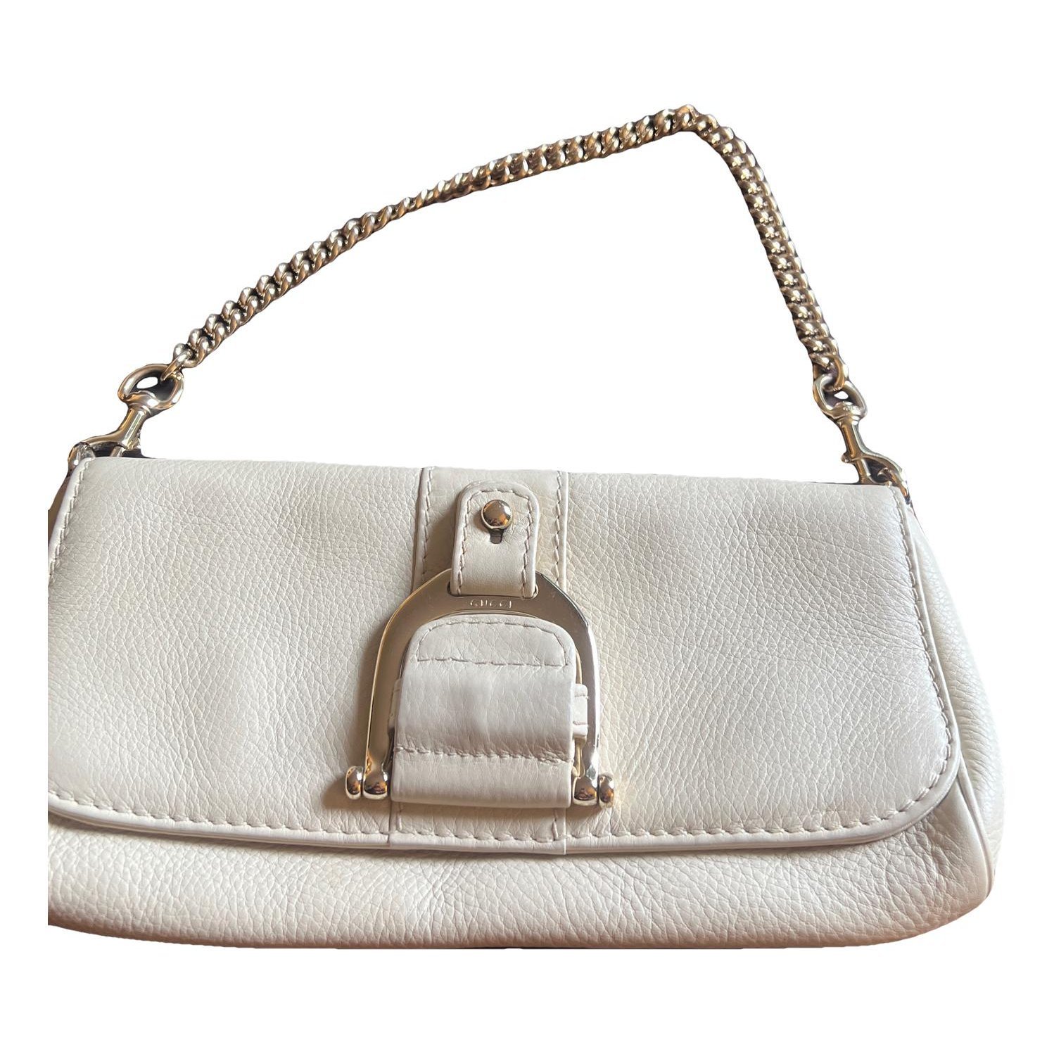 Leather clutch bag