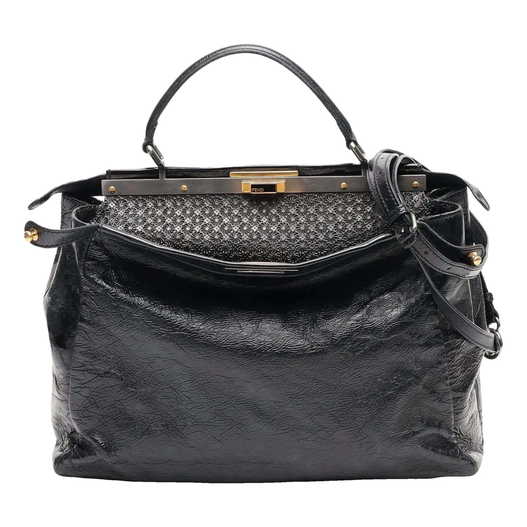 Peekaboo leather handbag