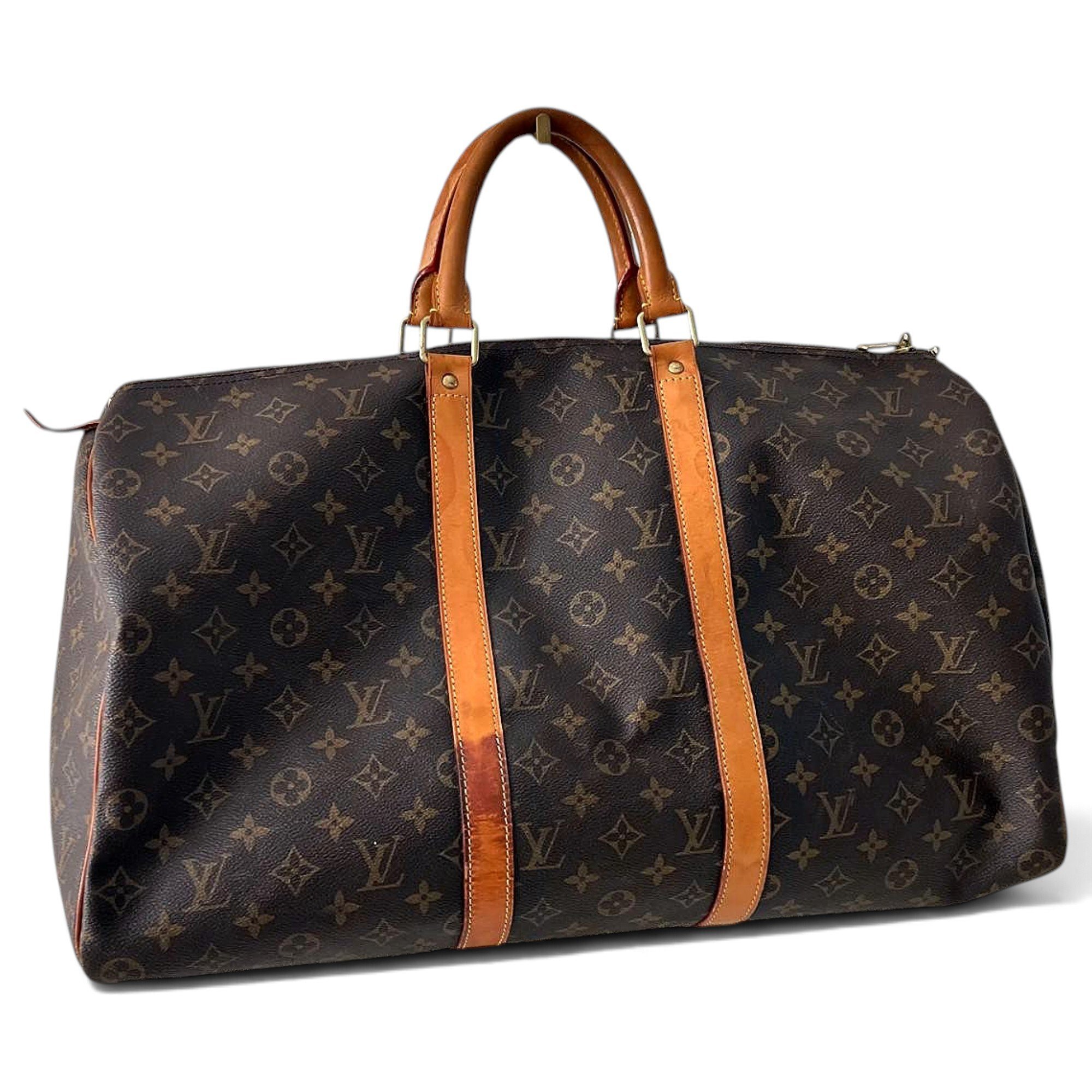 Keepall leather travel bag
