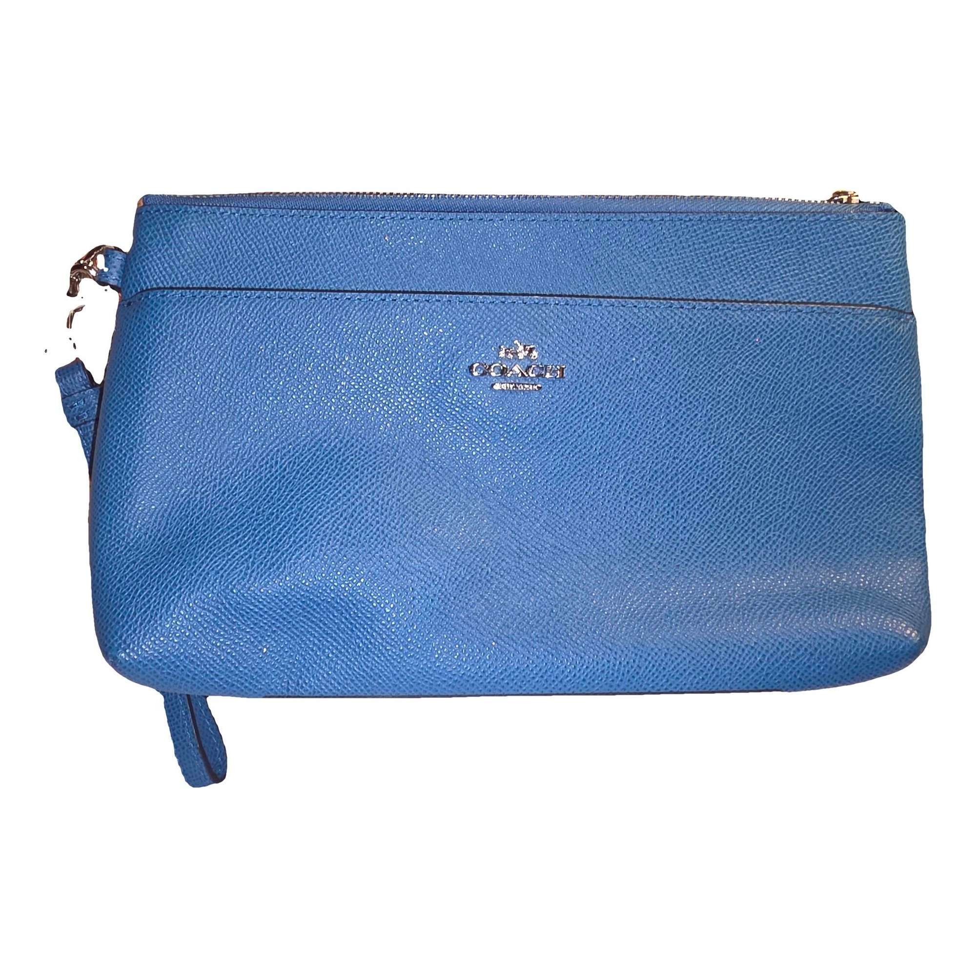 Leather clutch bag